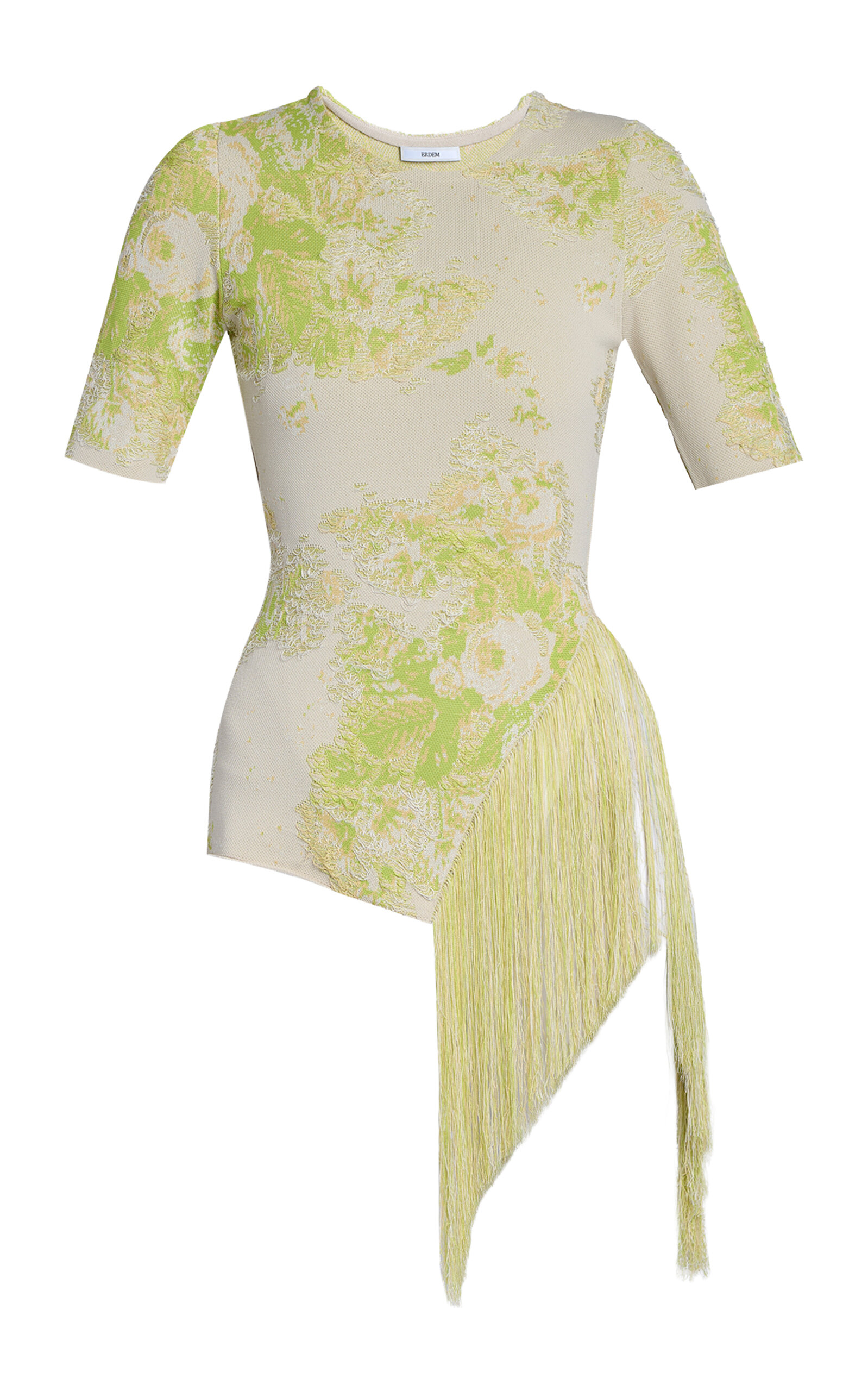 Erdem French Fray Knit Top In Green