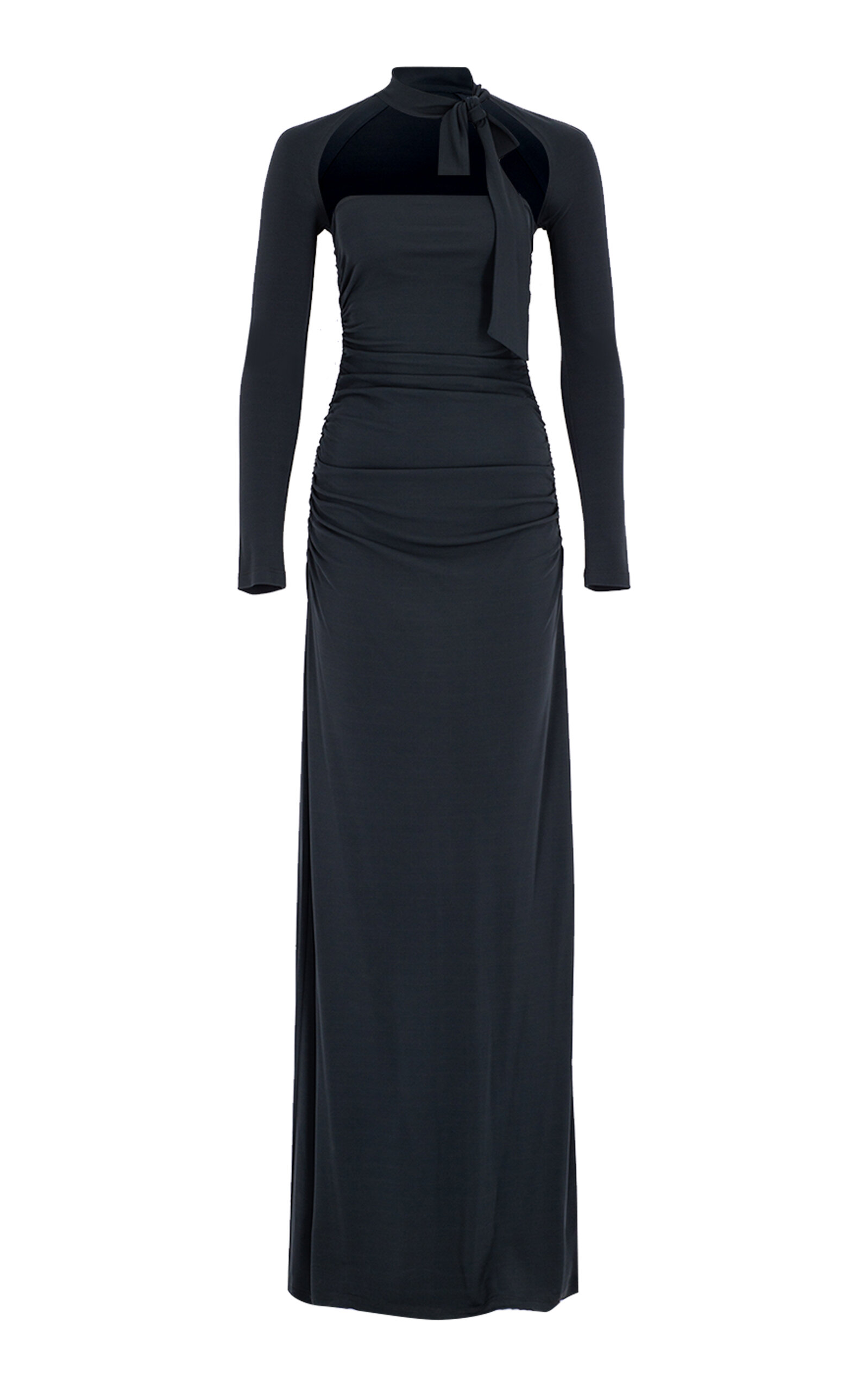 Zeynep Arçay Bow-Neck Maxi Jersey Dress - Moda Operandi