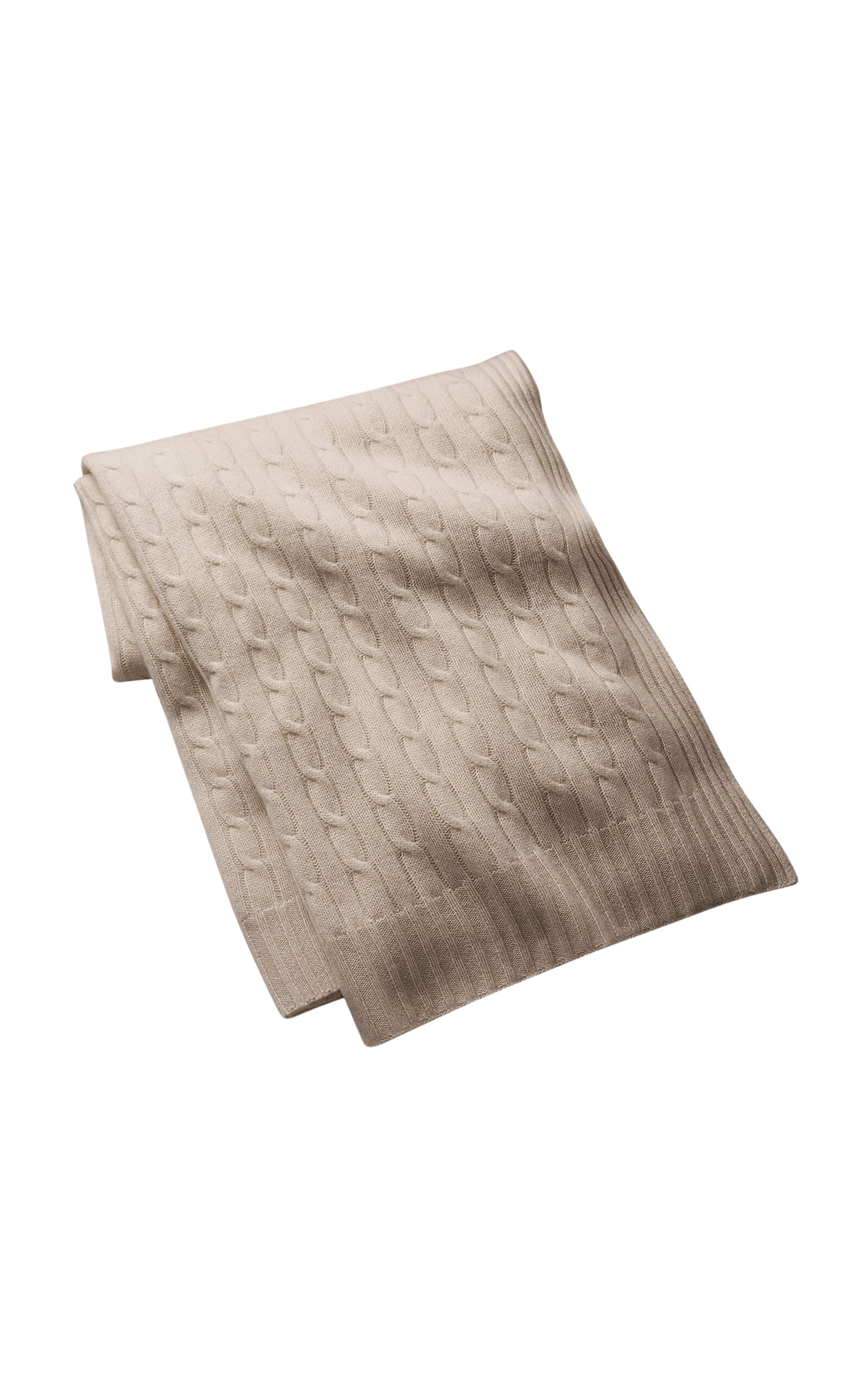 Ralph Lauren Home The Iconic Cable Cashmere Throw Blanket - Neutral