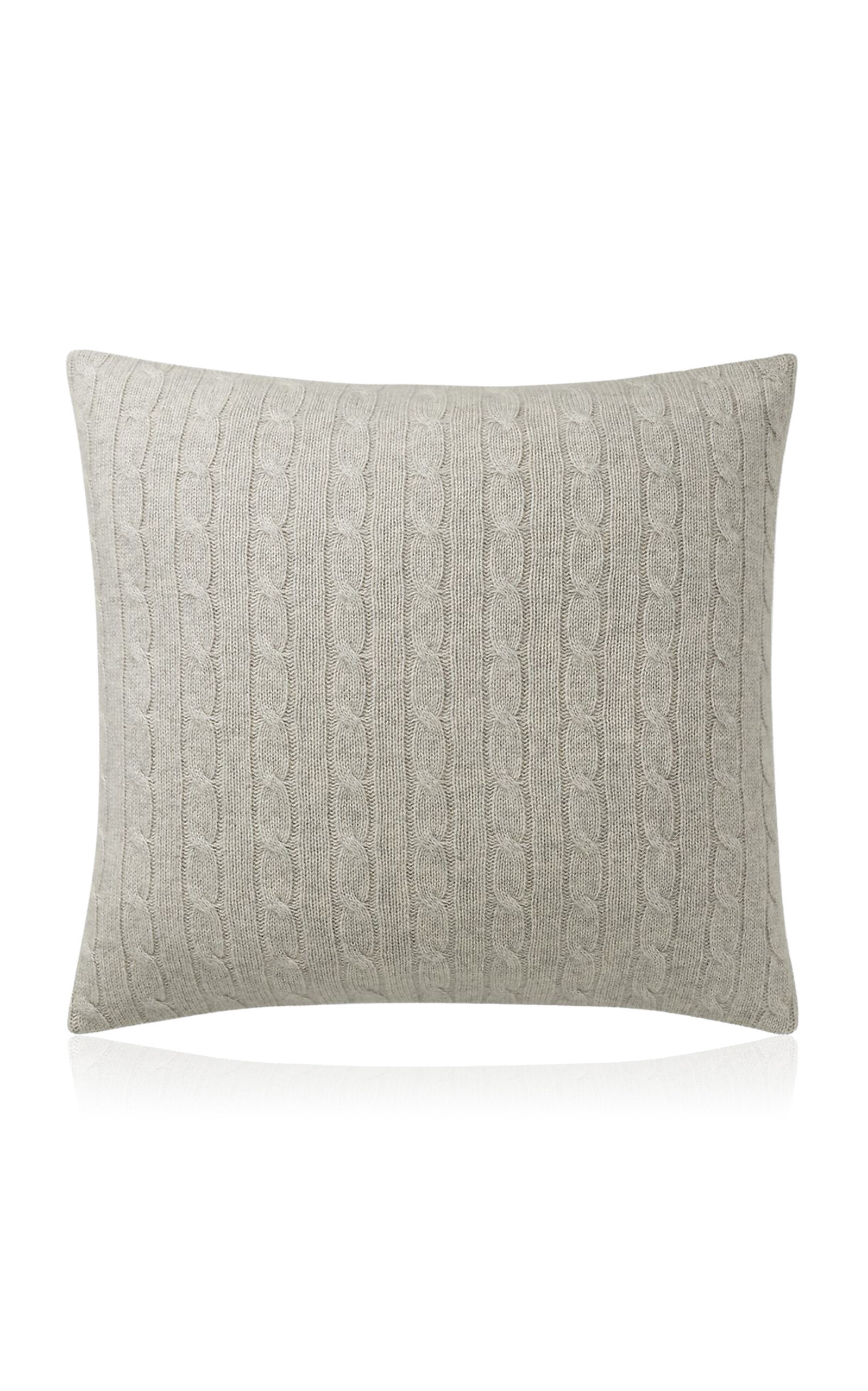 Ralph Lauren Home Cable Cashmere Throw Pillow - Grey