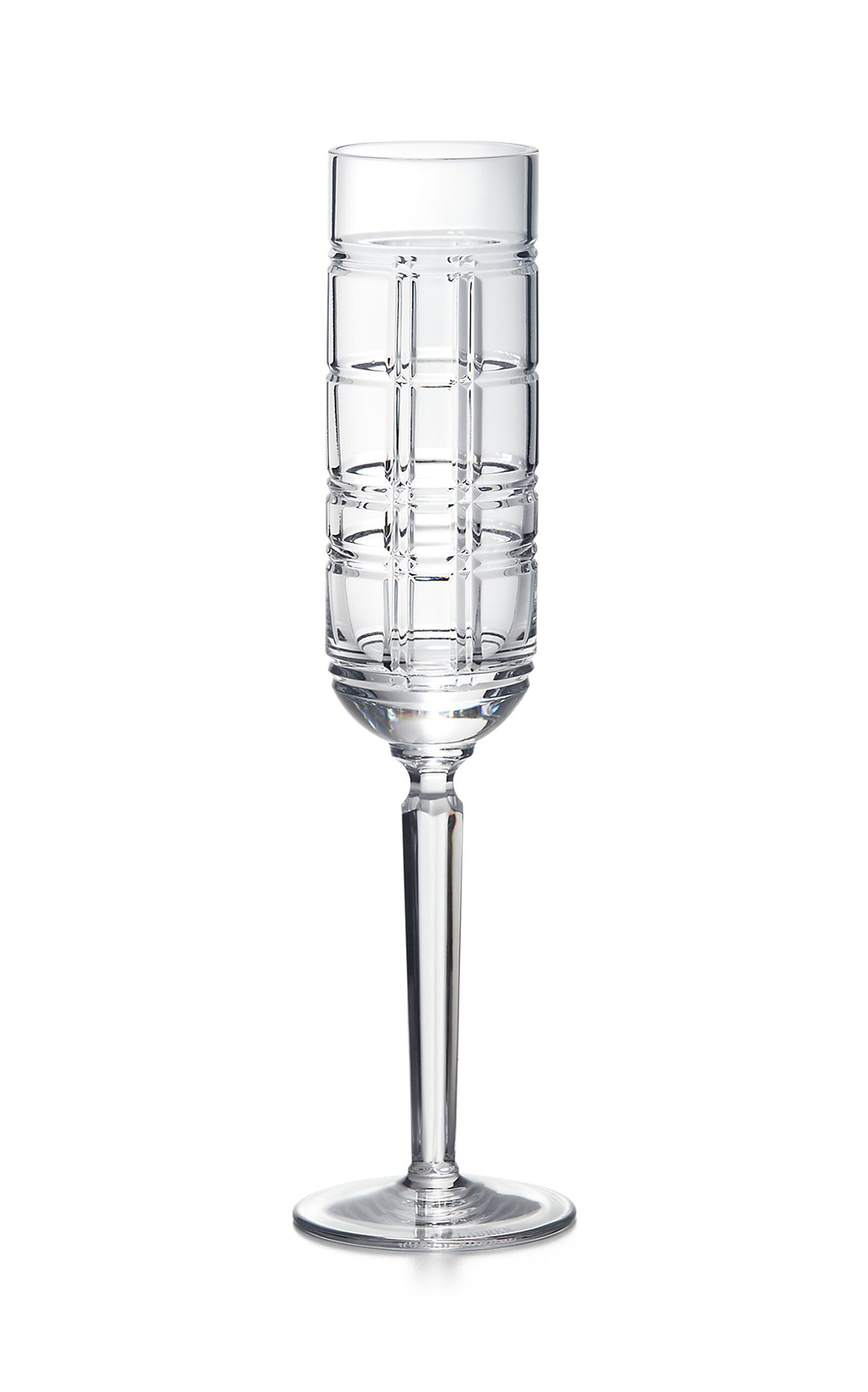 Ralph Lauren Hudson Plaid Champagne Flute In Transparent