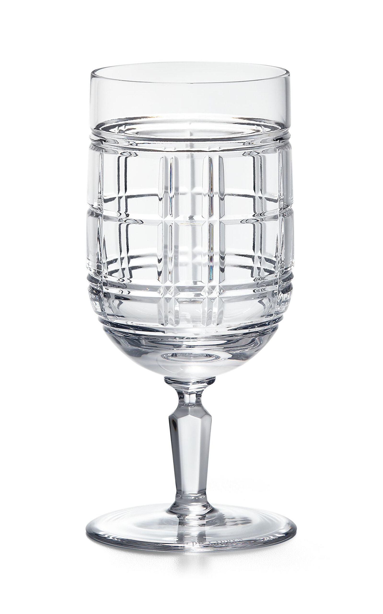 Ralph Lauren Hudson Plaid Beverage Glass In Transparent