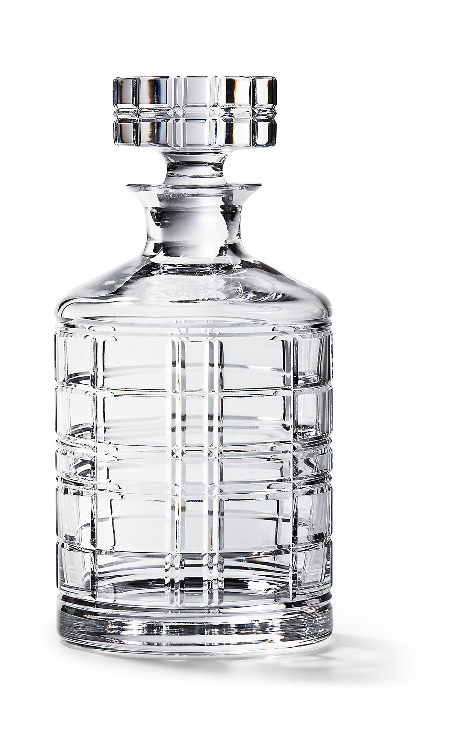 Ralph Lauren Hudson Plaid Decanter In Transparent