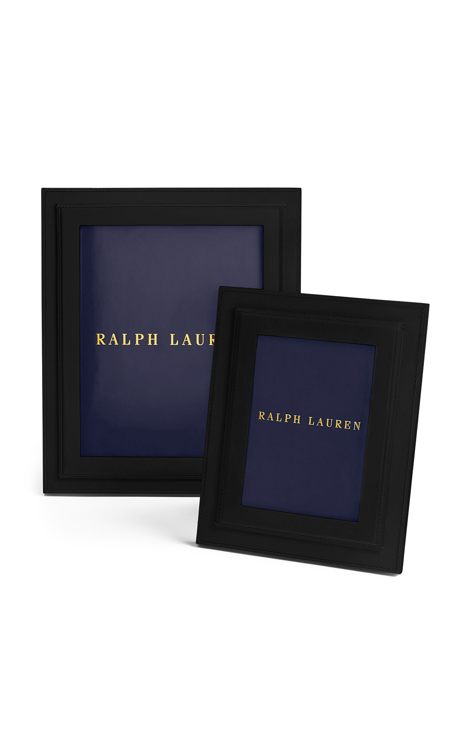 Ralph Lauren Home Brennan Leather Frame - Black