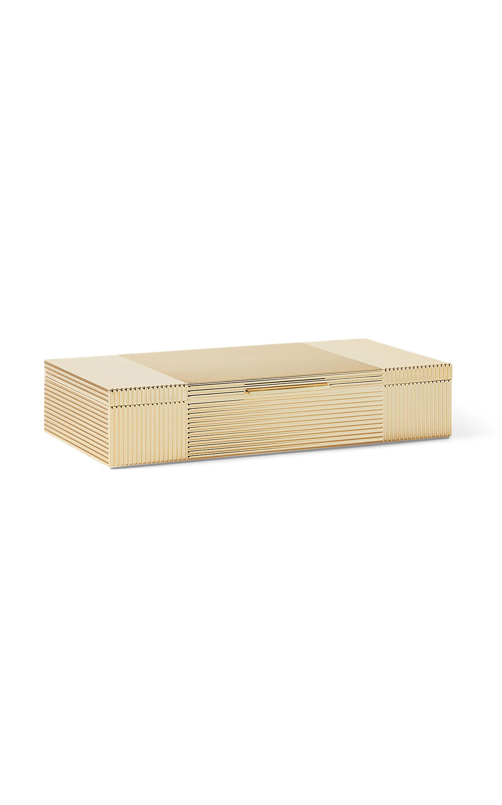 Ralph Lauren Luke Brass Plated Box In Neutral