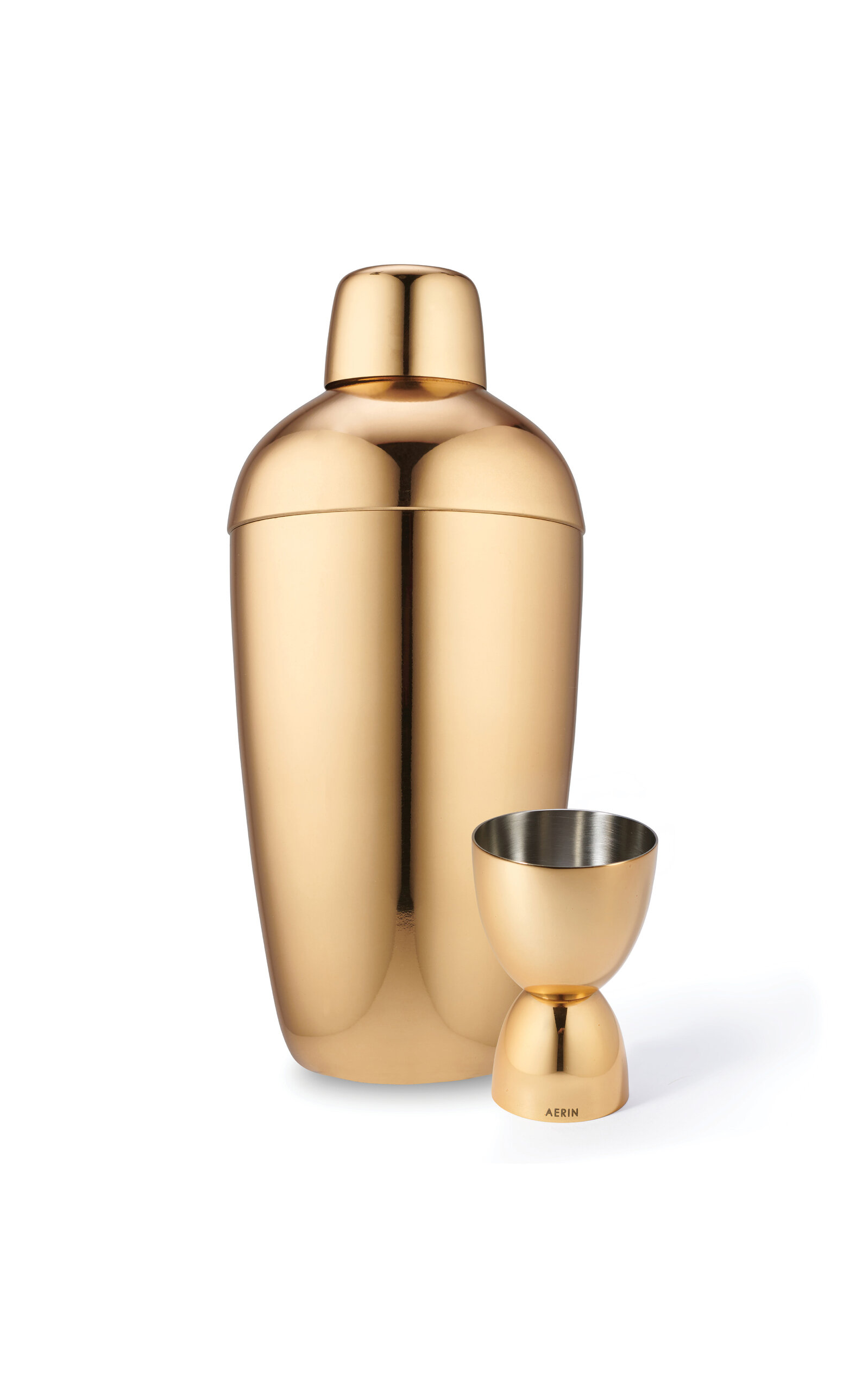 Aerin Fausto Jigger And Shaker Set In Gold