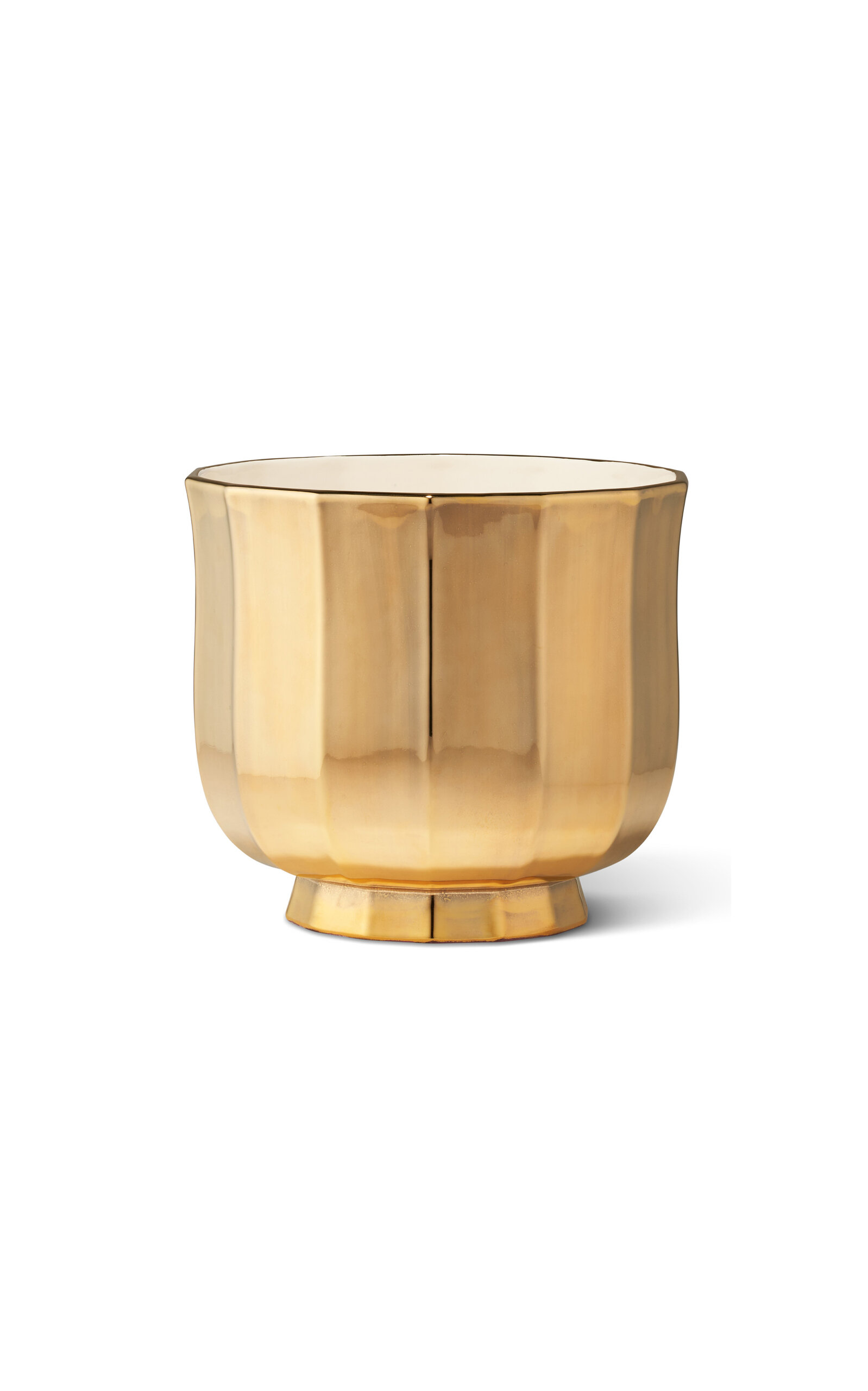 Aerin Delmara Large Cachepot; Gold - Gold