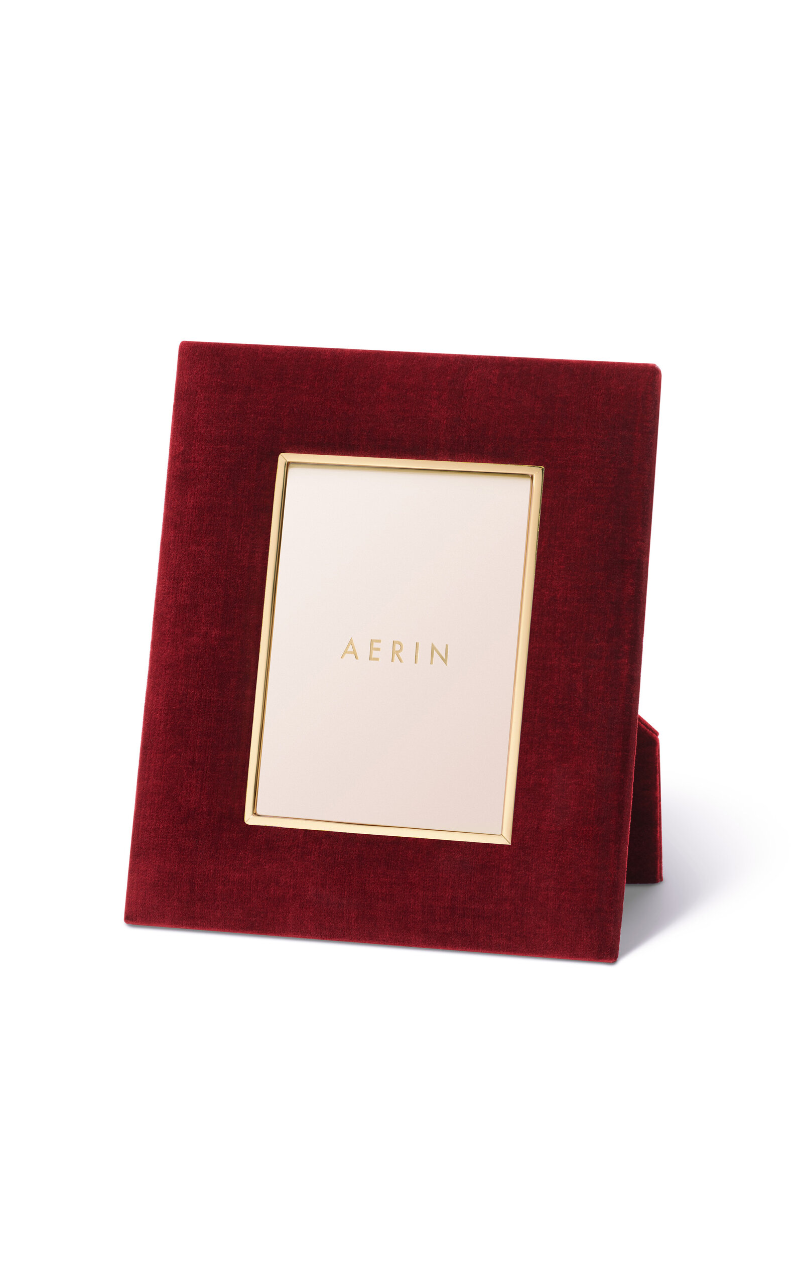 Aerin Valentina Velvet Frame - 5 X 7; Cinnabar - Burgundy