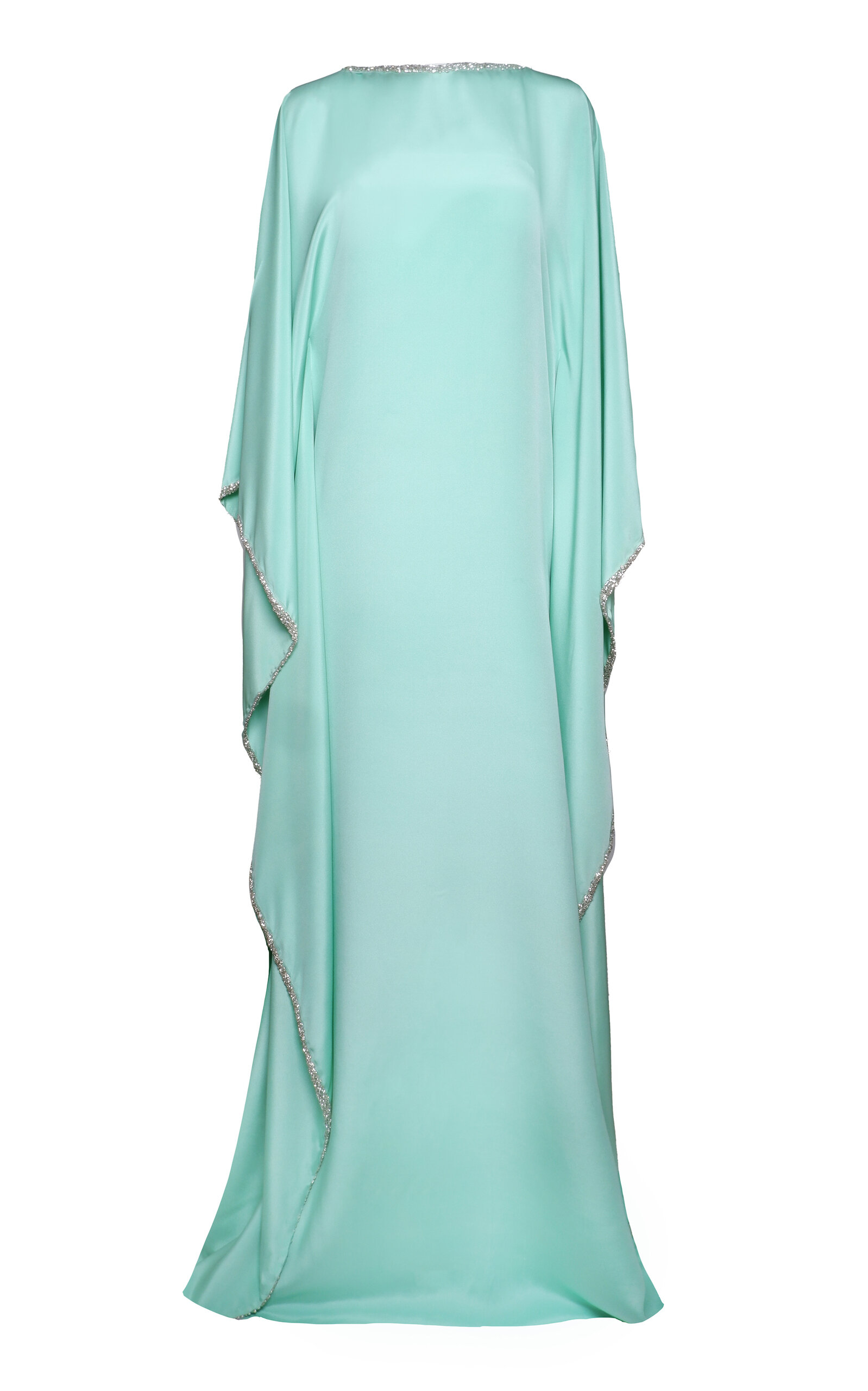 Naeem Khan Crystal Trim Caftan - Green