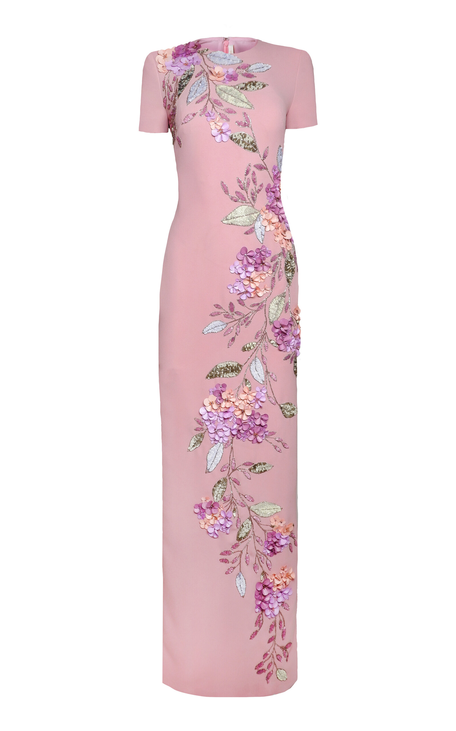 Naeem Khan Floral Embroidered Gown - Floral