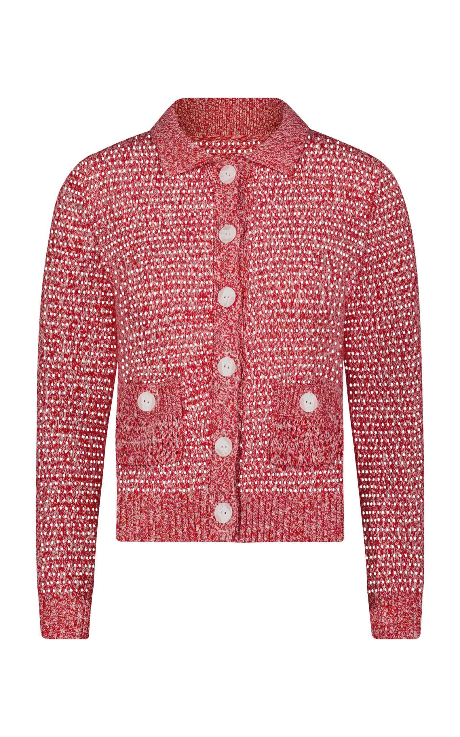 Matthew Bruch Cable Mesh Cotton-Blend Cardigan