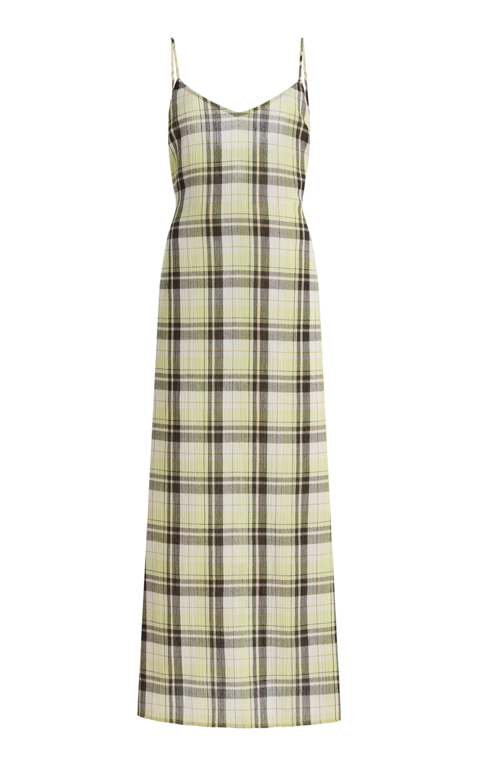 Proenza Schouler White Label Evelyn Plaid Gauze Midi Dress