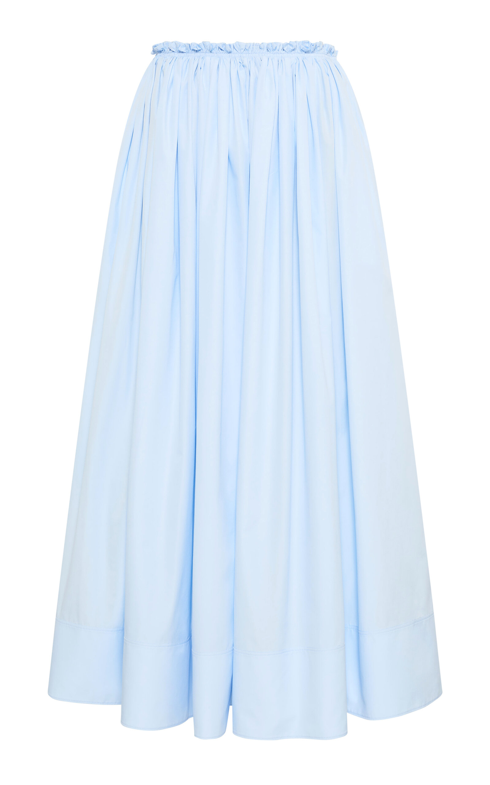 Gabriela Hearst Shiva Raw-hem Cotton Maxi Skirt In Black