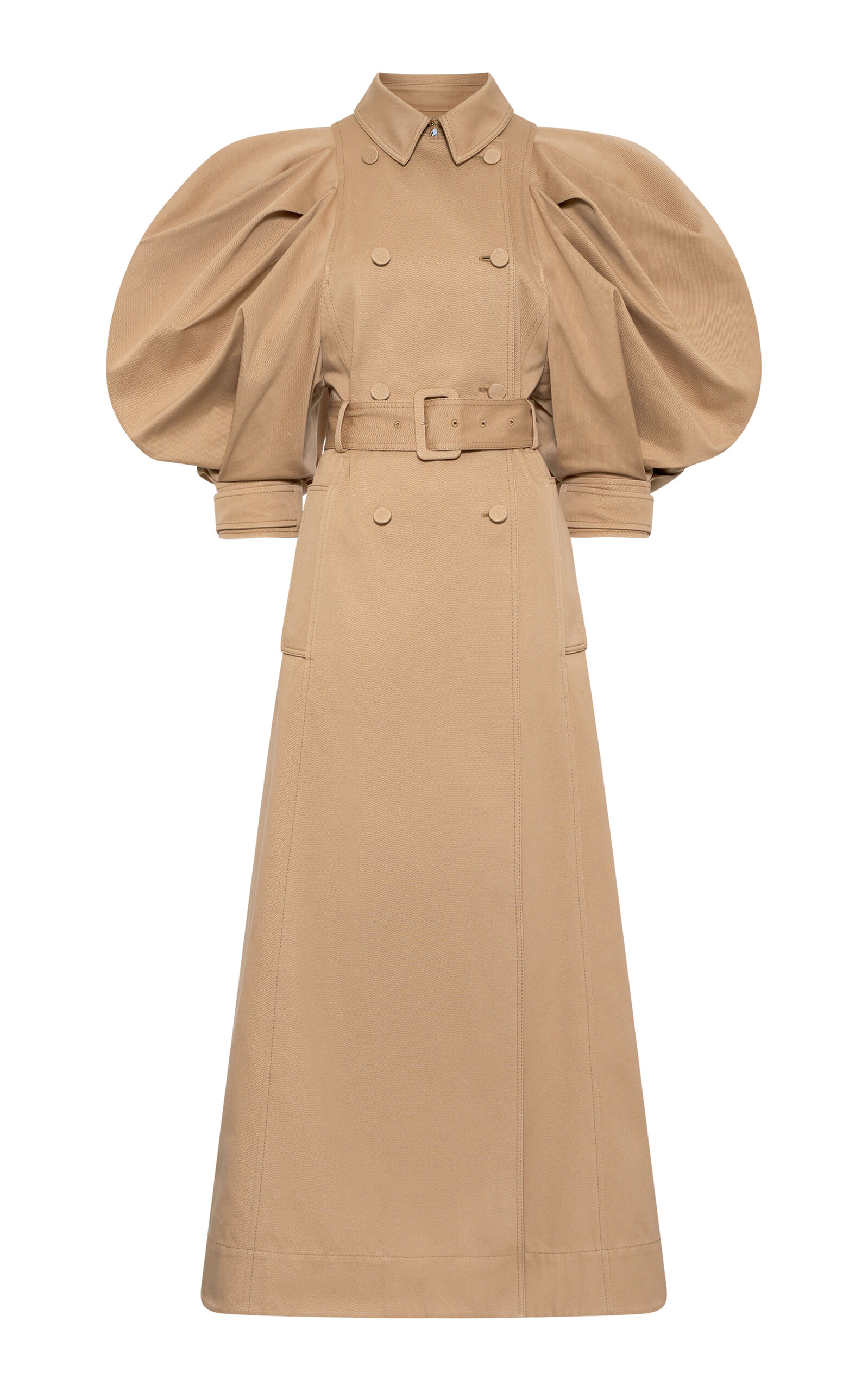 Gabriela Hearst Aeon Cotton Trench Coat In Brown