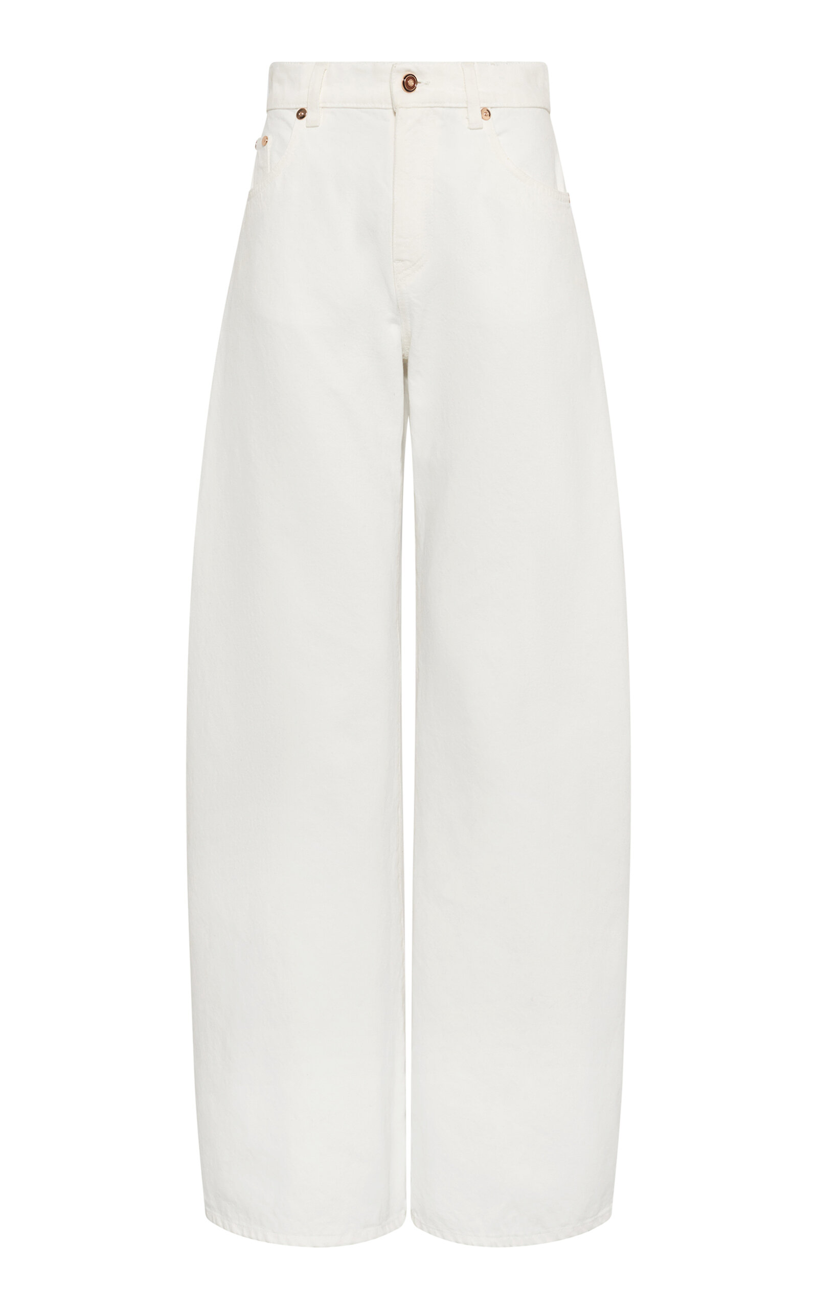 Gabriela Hearst Amoret Rigid High-rise Wide-leg Jeans In White