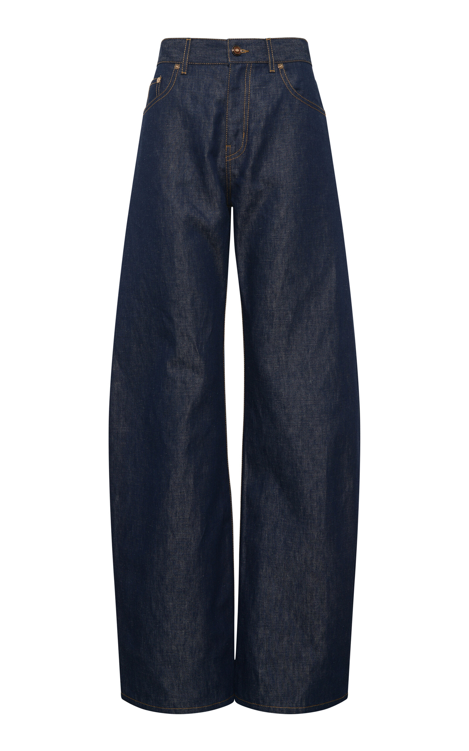 Gabriela Hearst Lucian Rigid High-rise Wide-leg Jeans In Blue
