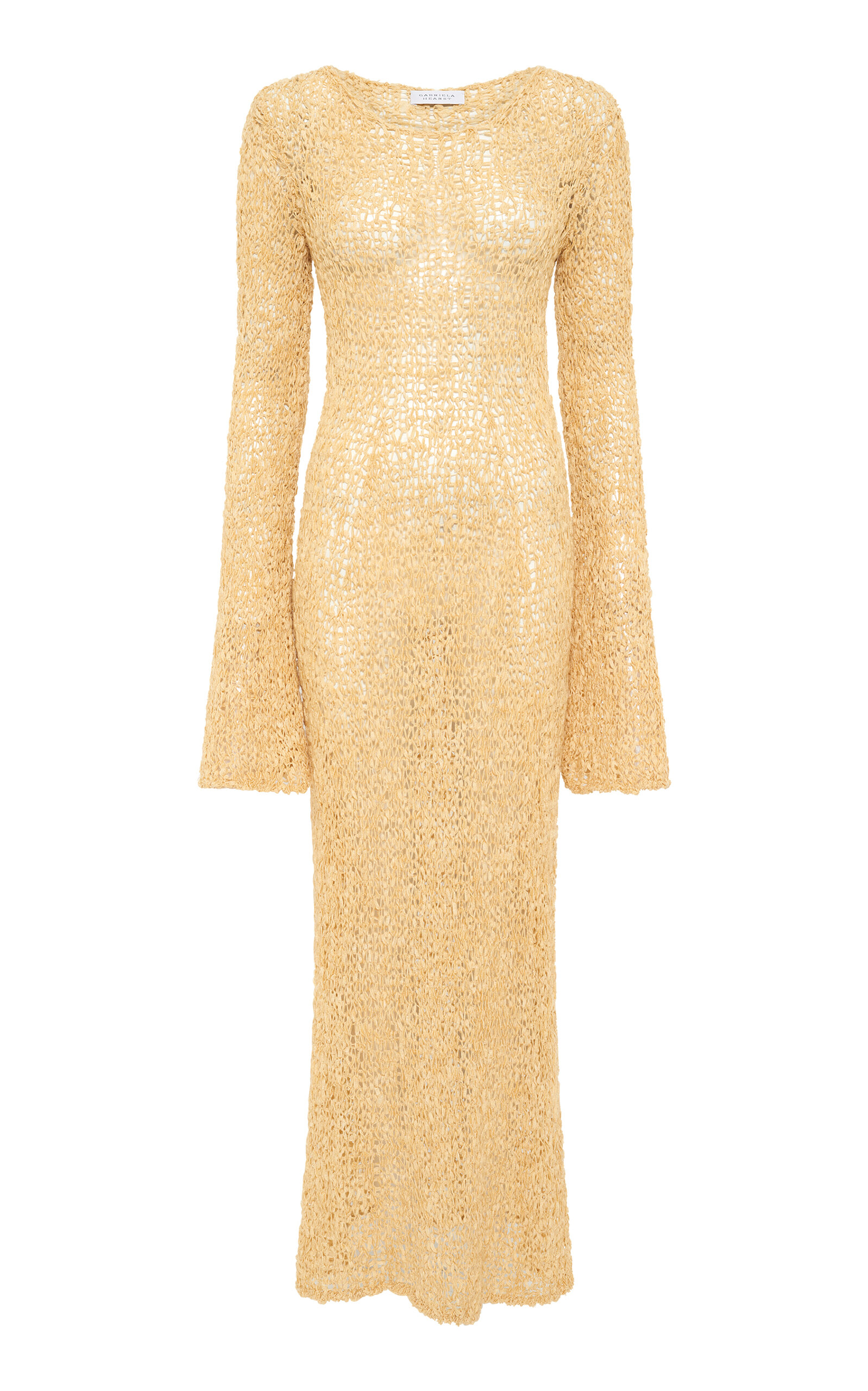 Gabriela Hearst Elinea Knit Maxi Dress In Gold