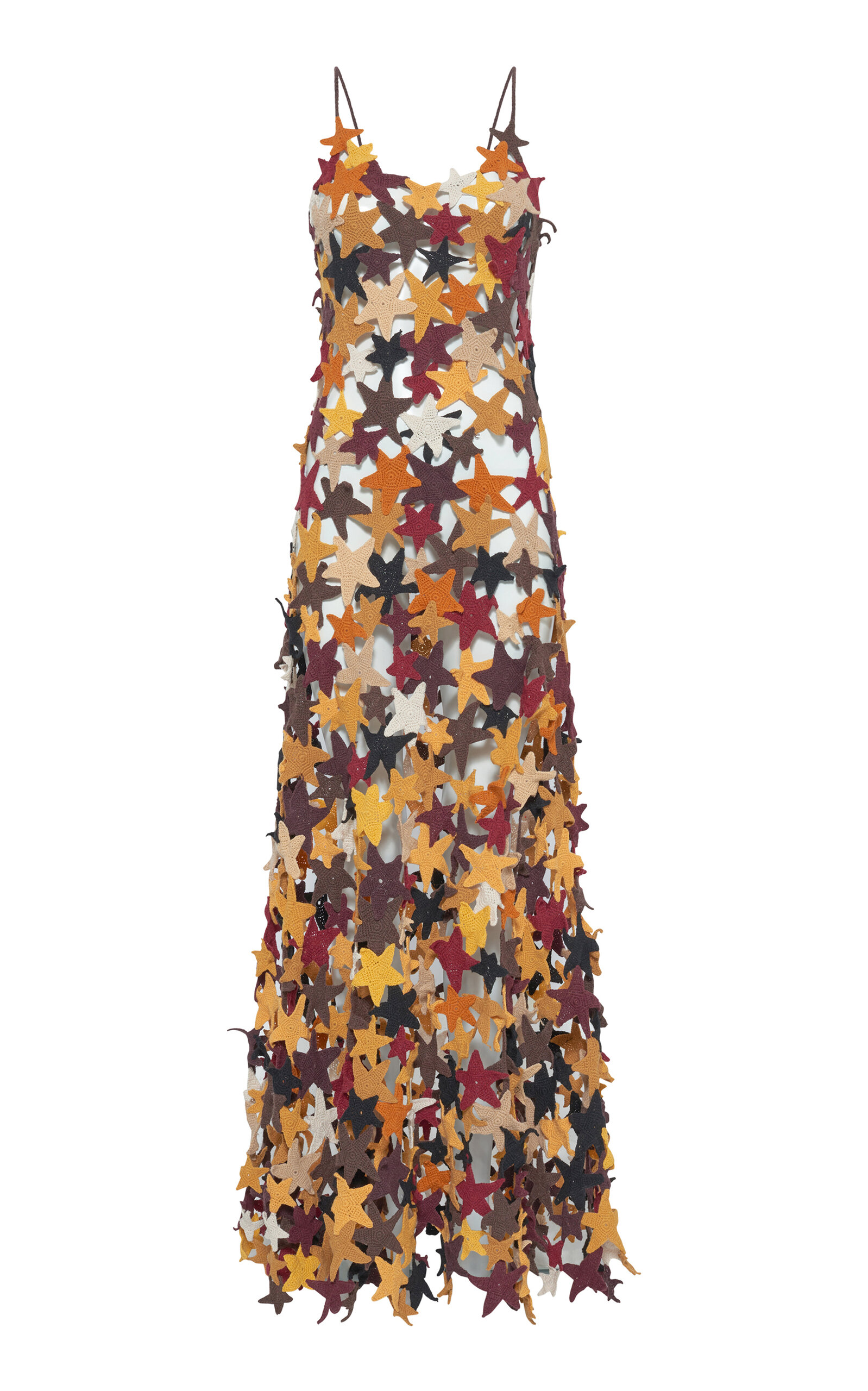 Gabriela Hearst Yeshara Star-embellished Cashmere Maxi Dress In Multi