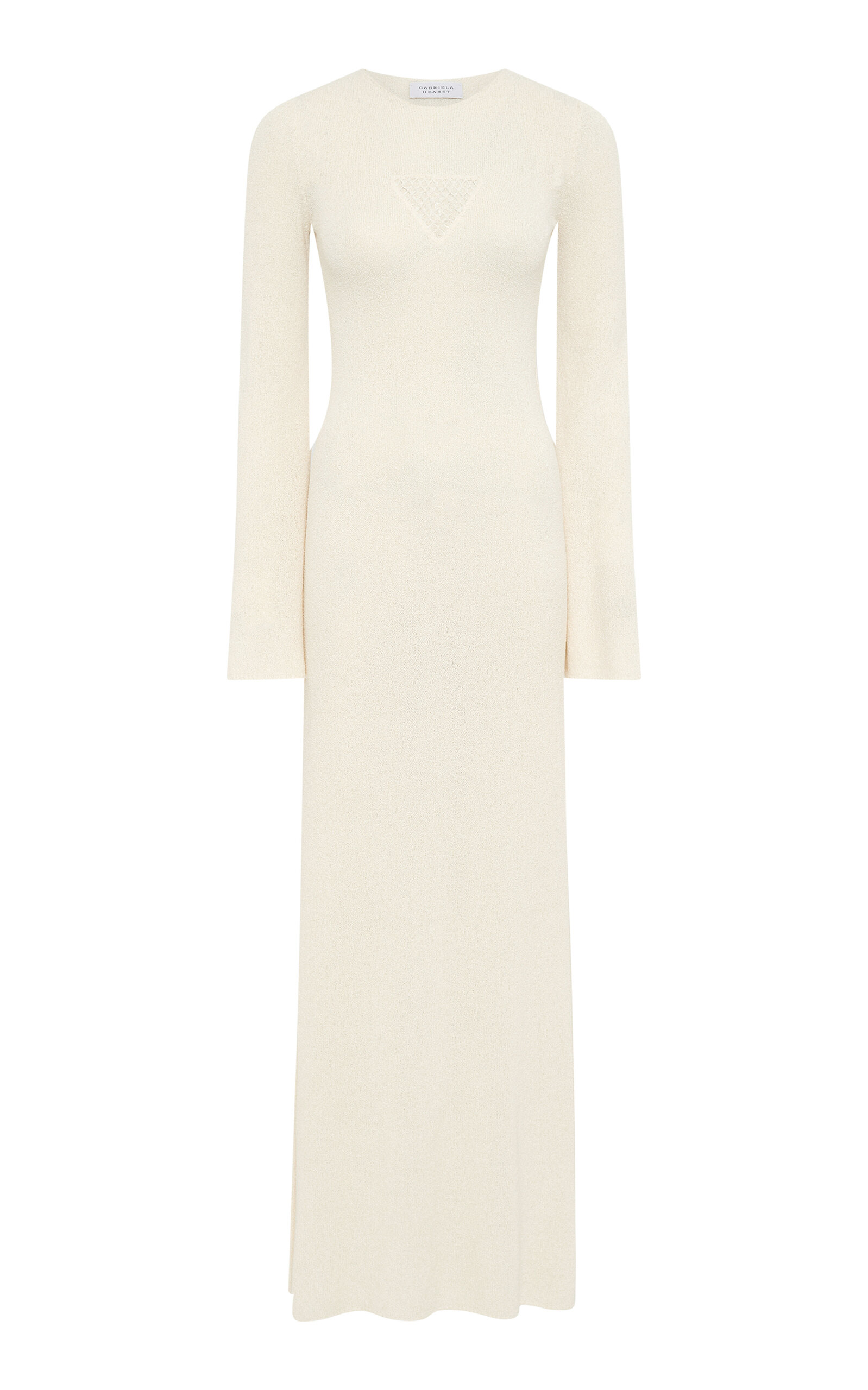 Gabriela Hearst Arisen Cutout Silk Maxi Dress In White