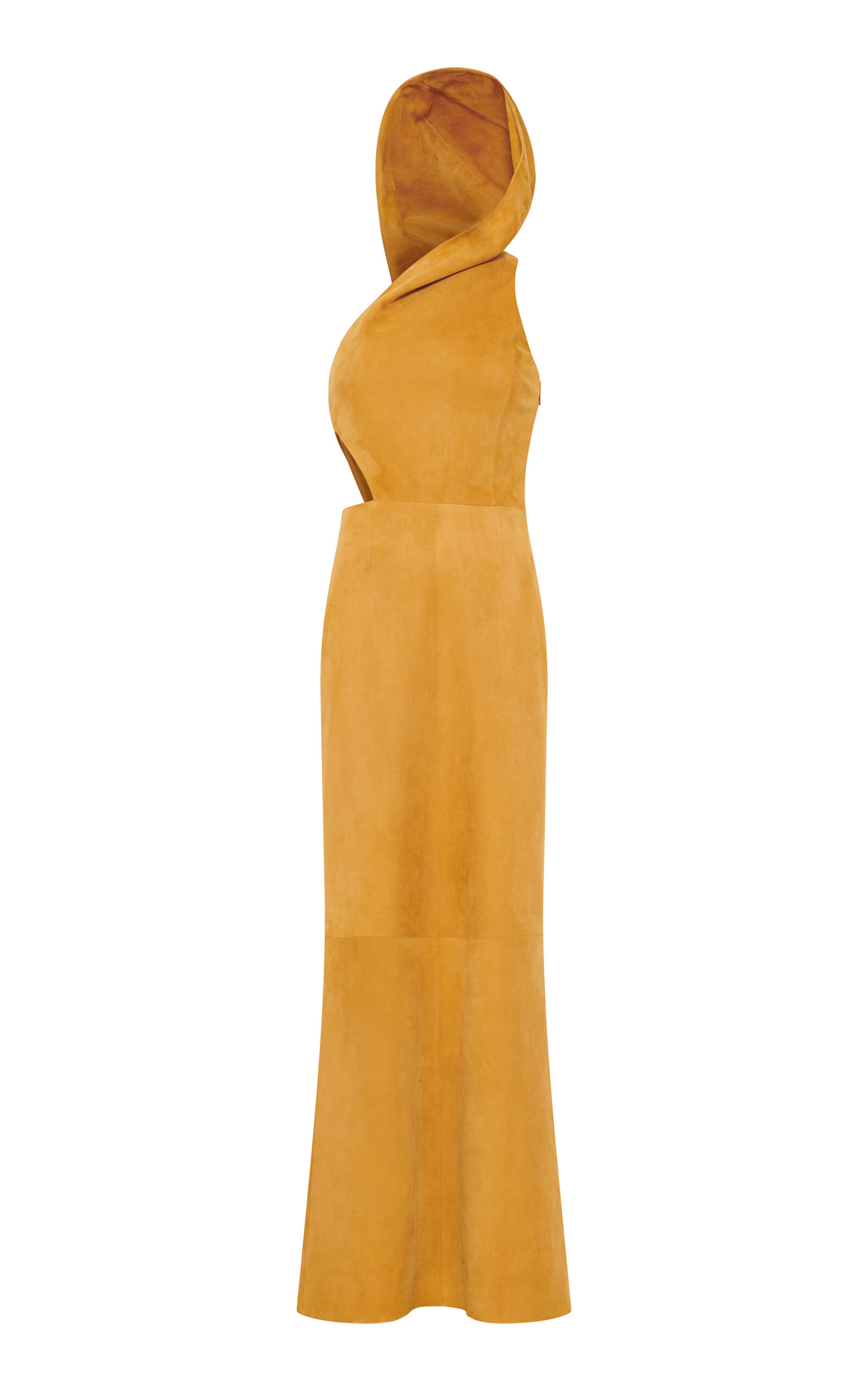 Gabriela Hearst Kallen Cutout Suede Maxi Dress In Brown