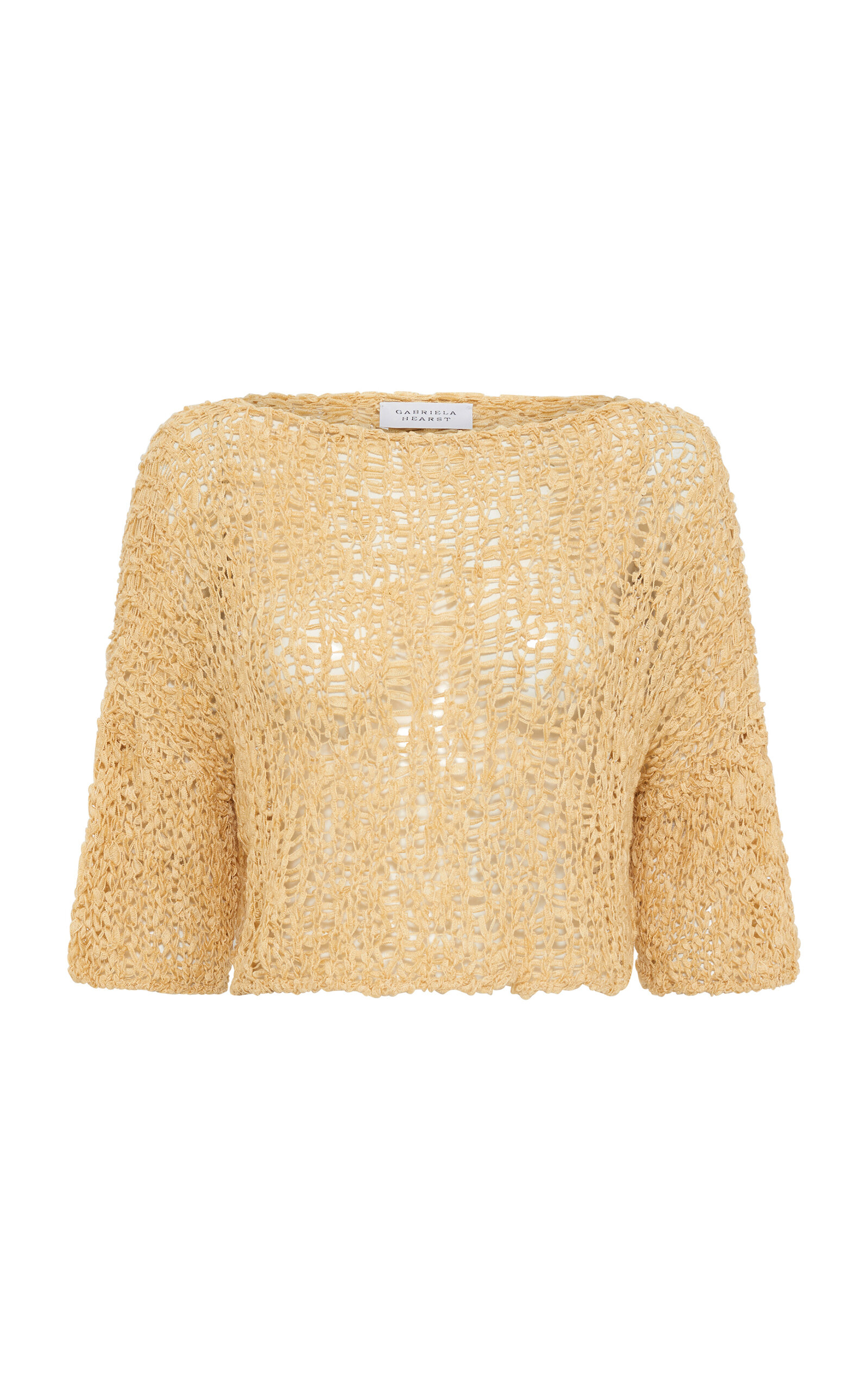 Gabriela Hearst Chrysenta Knit Crop Top In Brown
