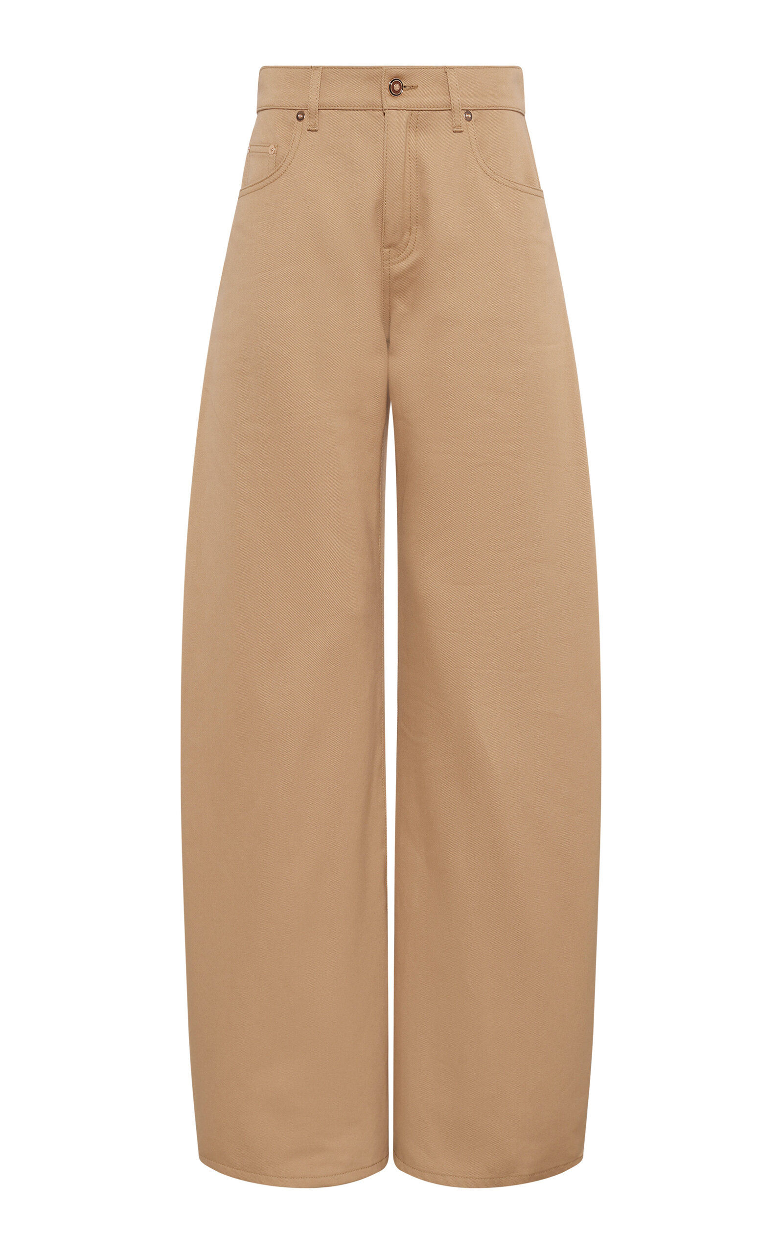 Gabriela Hearst Amoret Rigid High-rise Wide-leg Jeans In Brown
