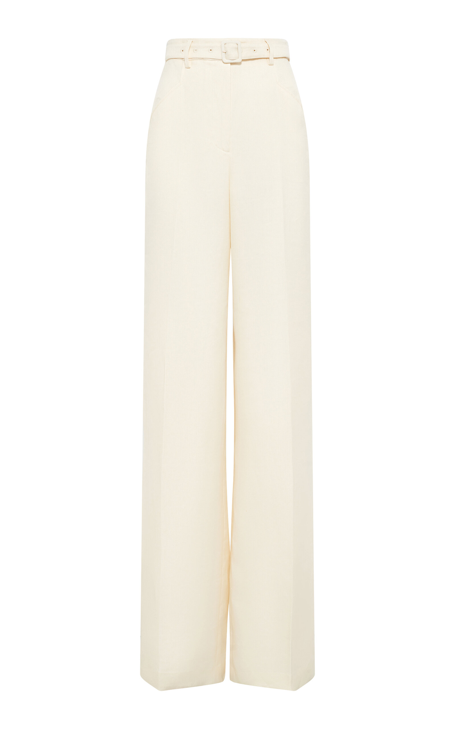 Gabriela Hearst Norman Linen Straight-leg Pants In Neutral