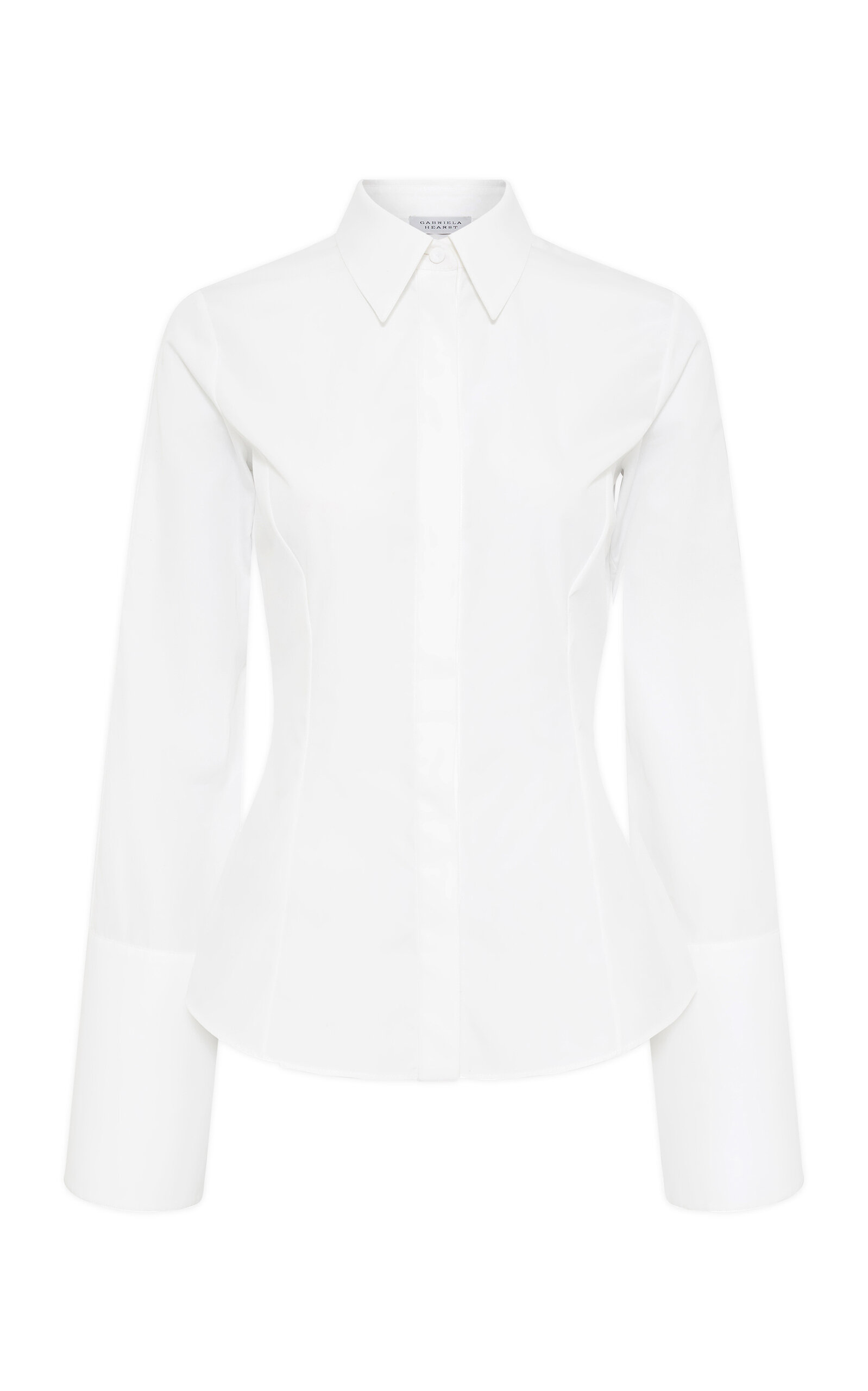 Gabriela Hearst Jataya Fitted Cotton Shirt In White