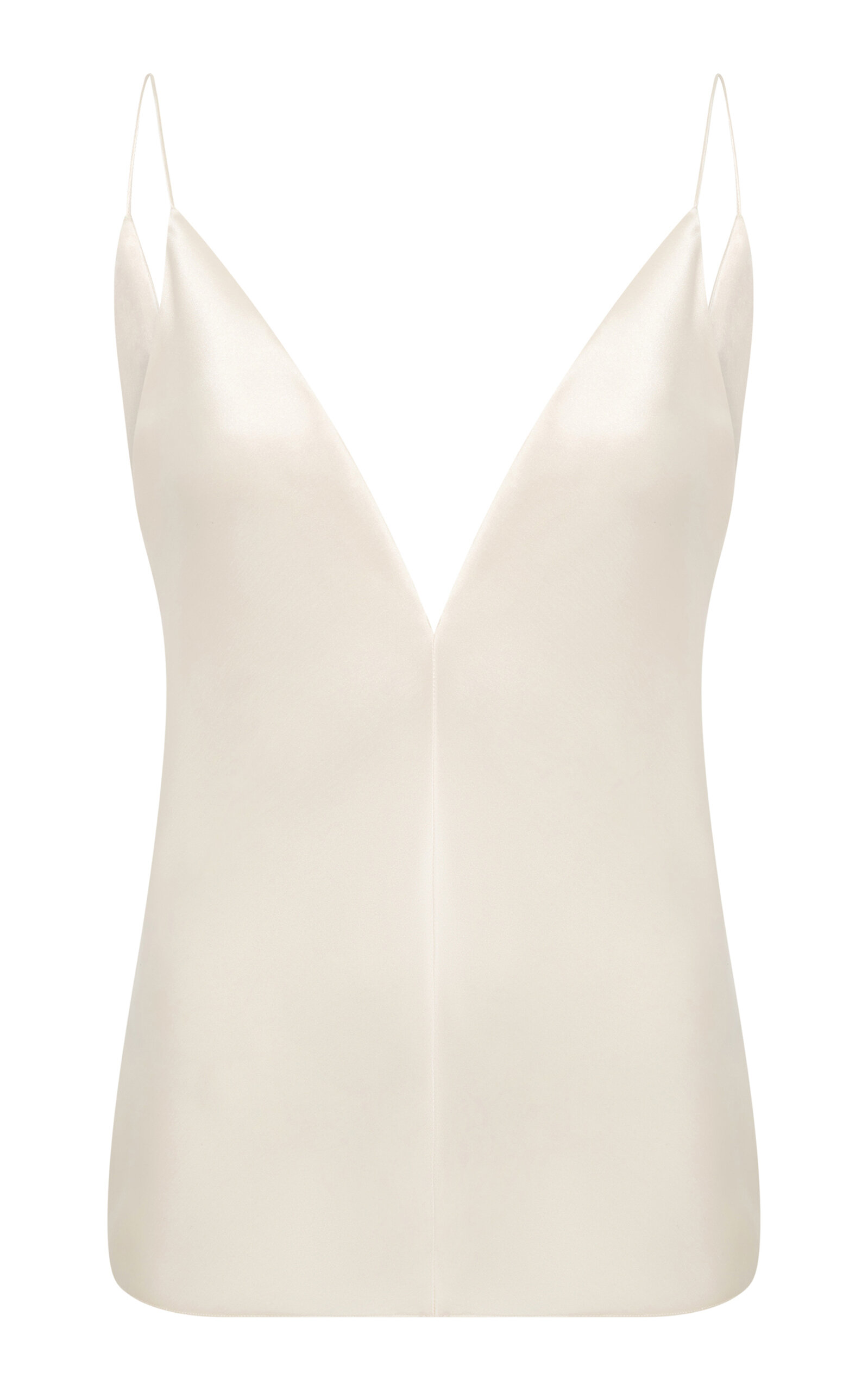 Gabriela Hearst Maria Silk Camisole Top In White