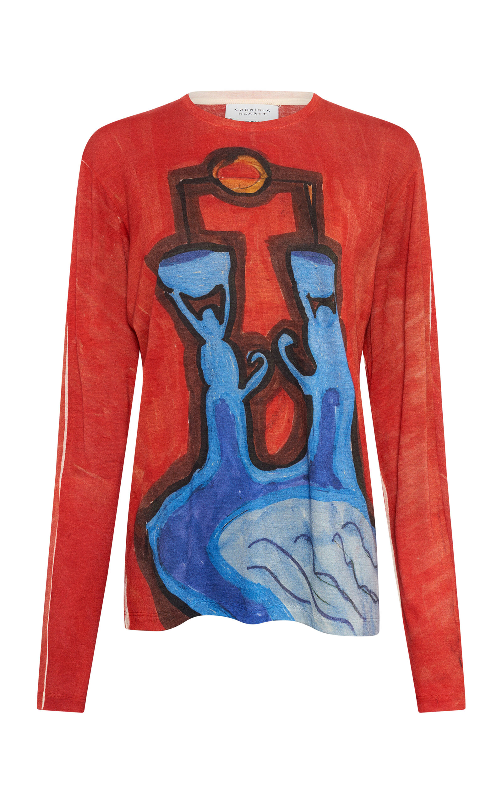 Gabriela Hearst Isara Lightweight Cashmere Sweater In Red