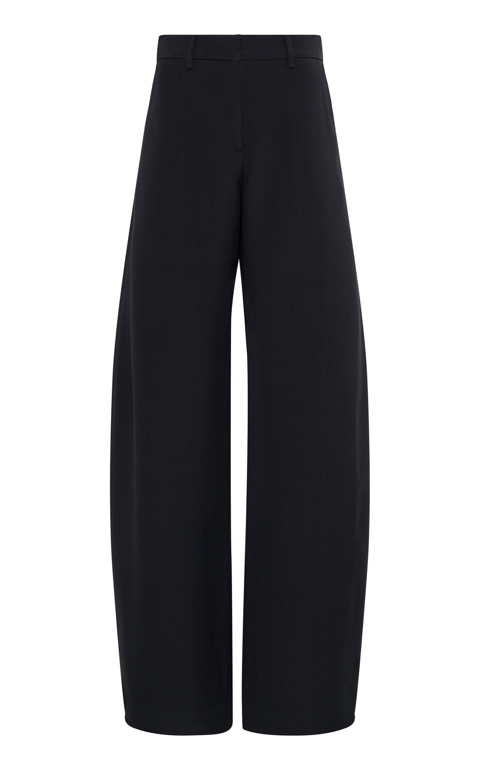 Gabriela Hearst Merat Silk-wool Barrel-leg Pants In Black