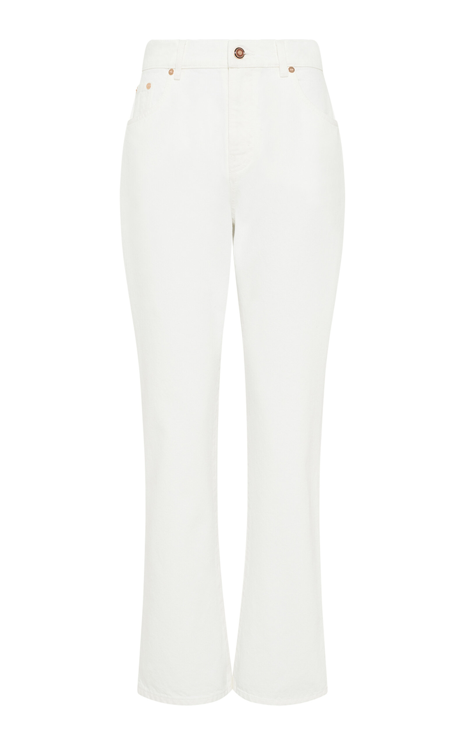 Gabriela Hearst Elara Rigid High-rise Cropped Jeans In White