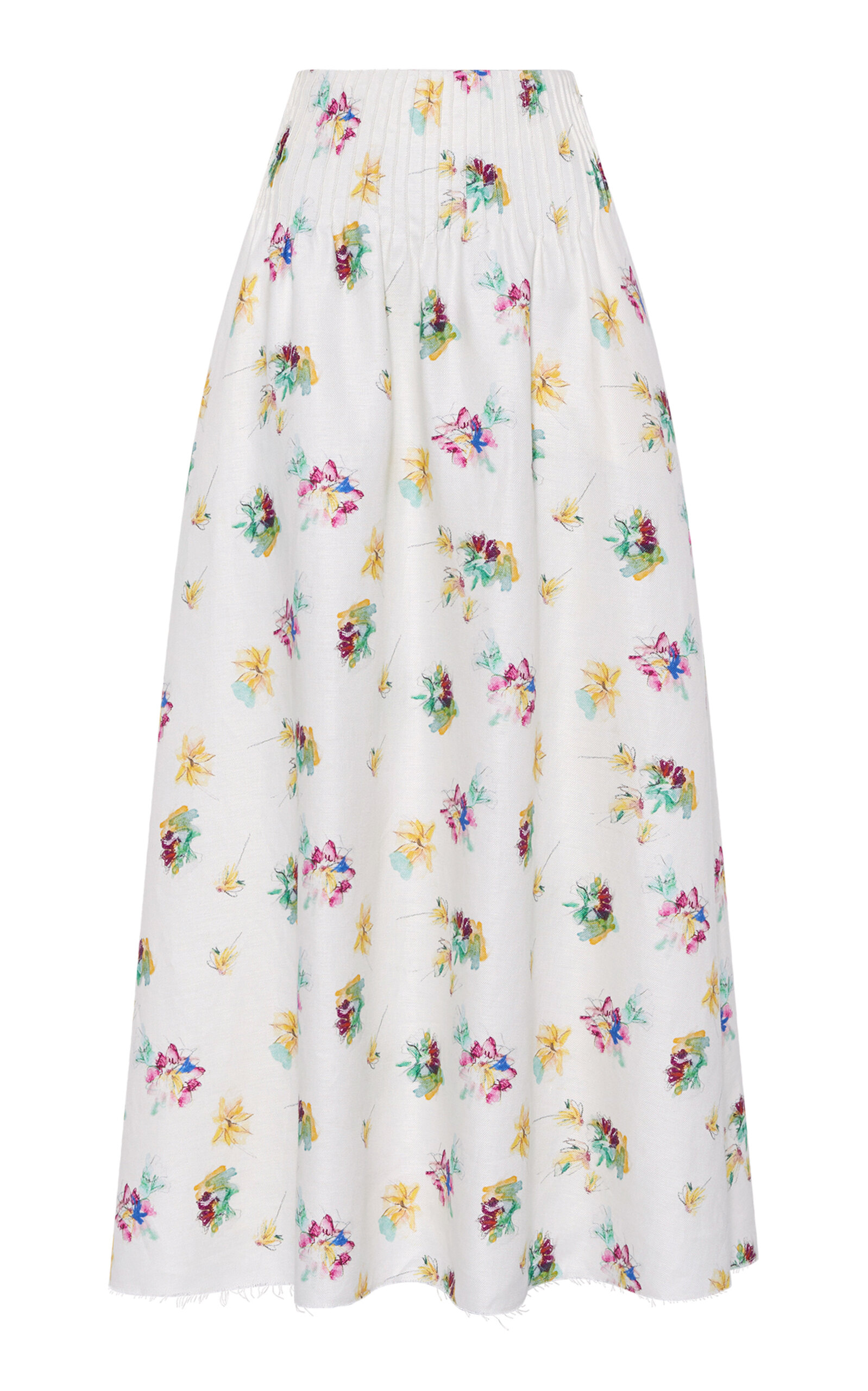Gabriela Hearst Penelope Linen Maxi Skirt In White