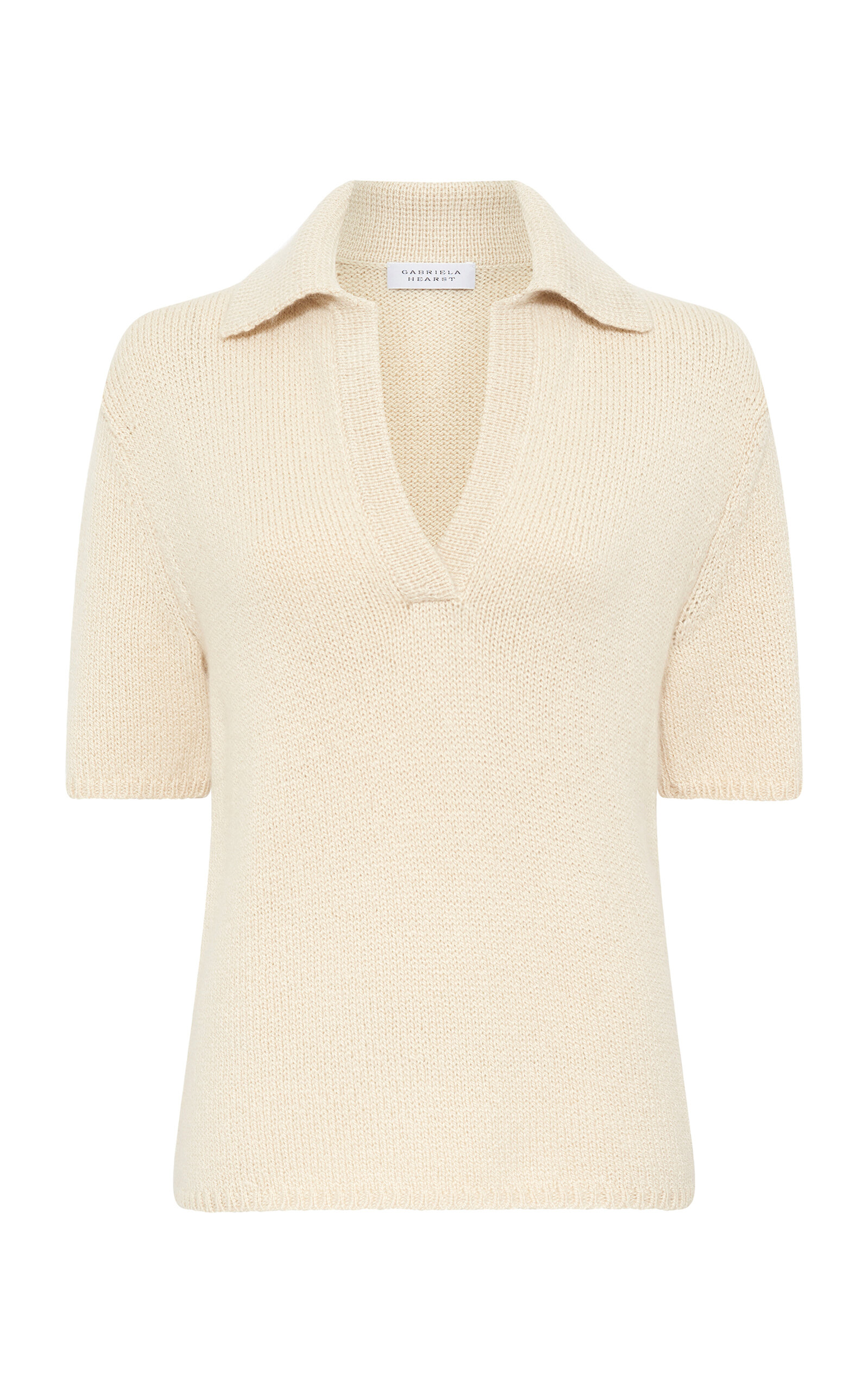 Gabriela Hearst Sohan Cashmere Polo Top In Neutral