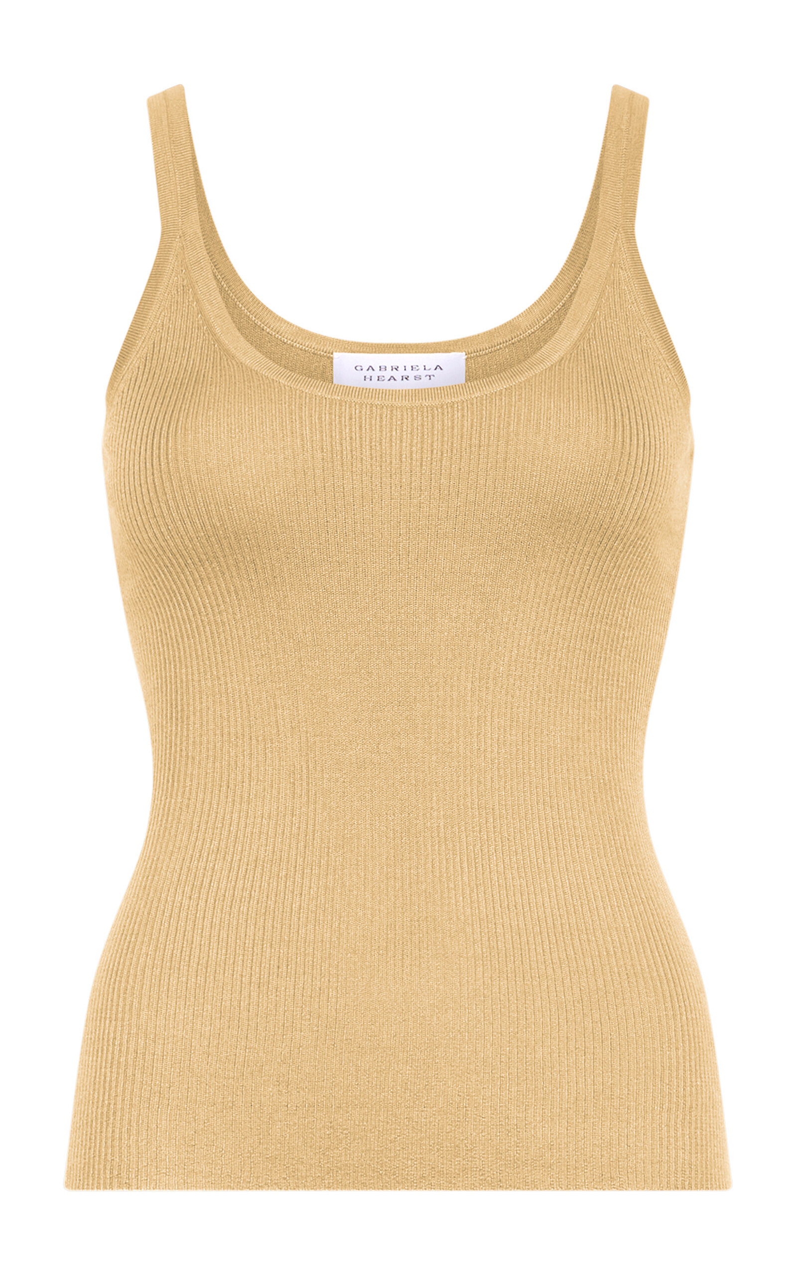Gabriela Hearst Cinxia Cashmere-silk Tank Top In Yellow