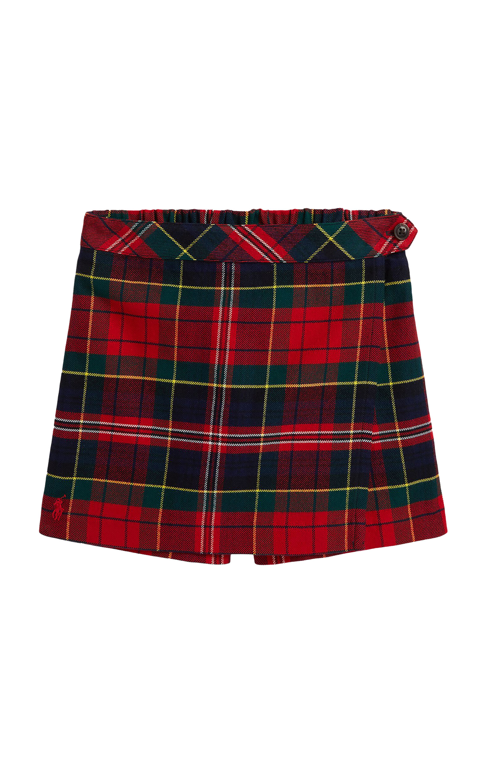 POLO RALPH LAUREN Kid's Plaid Faux-Wrap Cotton Flannel Skort