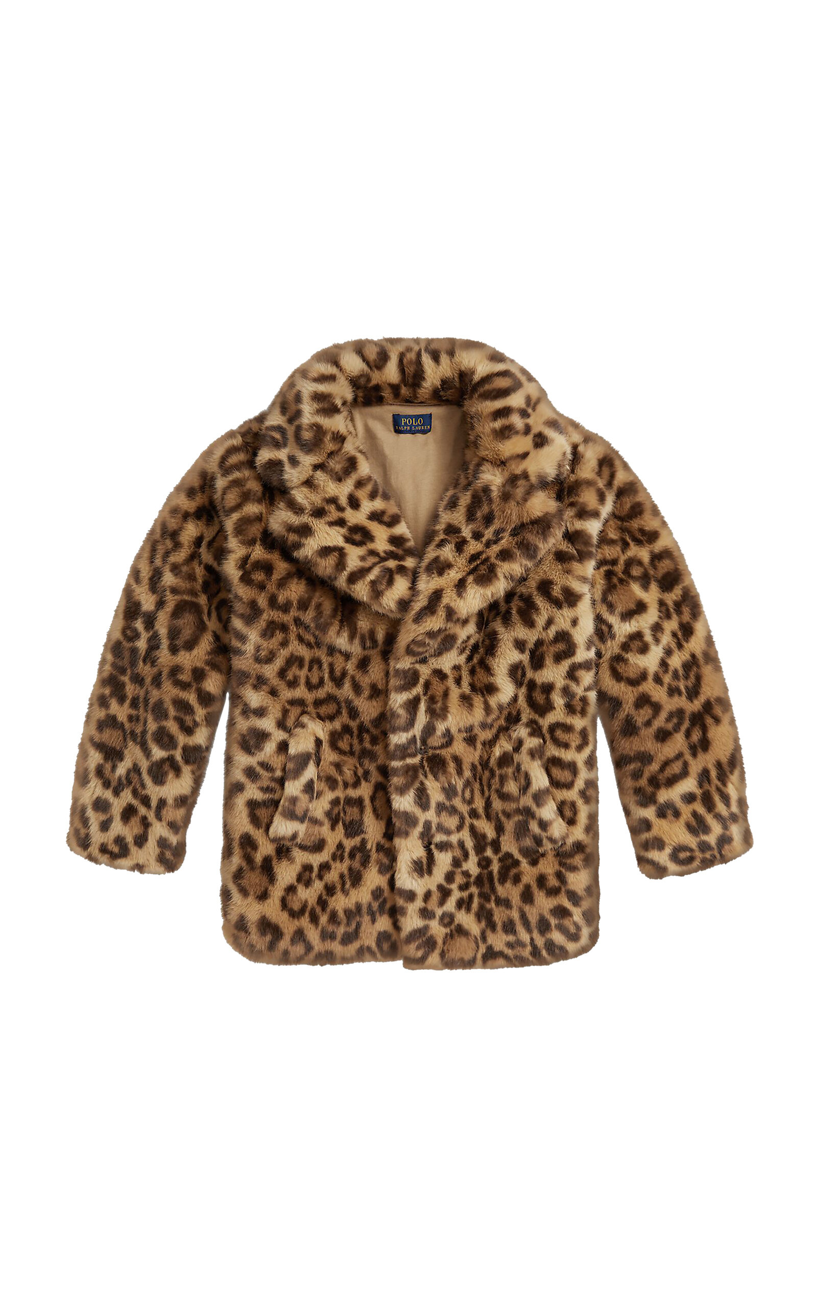 POLO RALPH LAUREN Big Girl Leopard-Print Teddy Fleece Jacket
