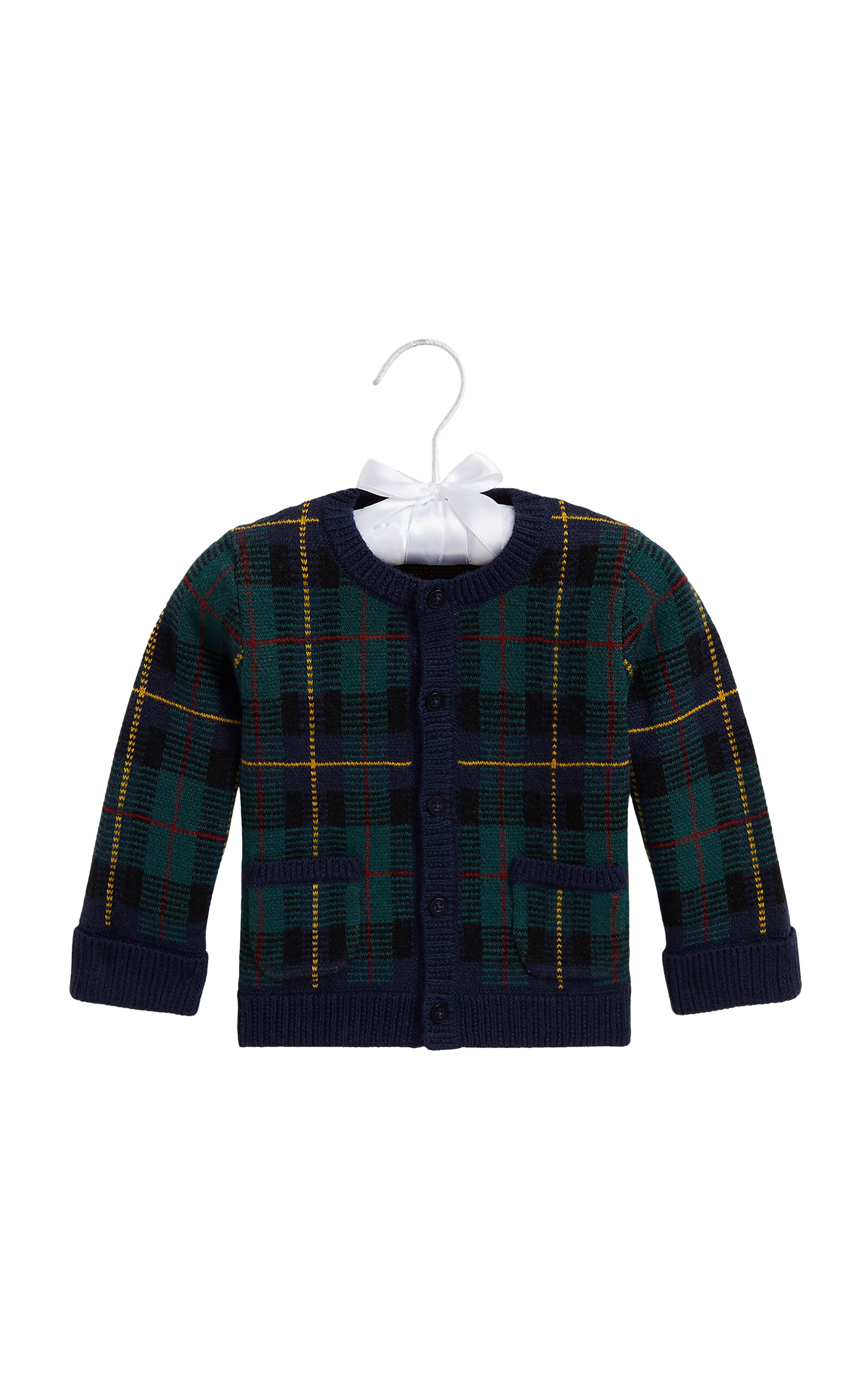 POLO RALPH LAUREN Baby Plaid Washable Wool Cardigan