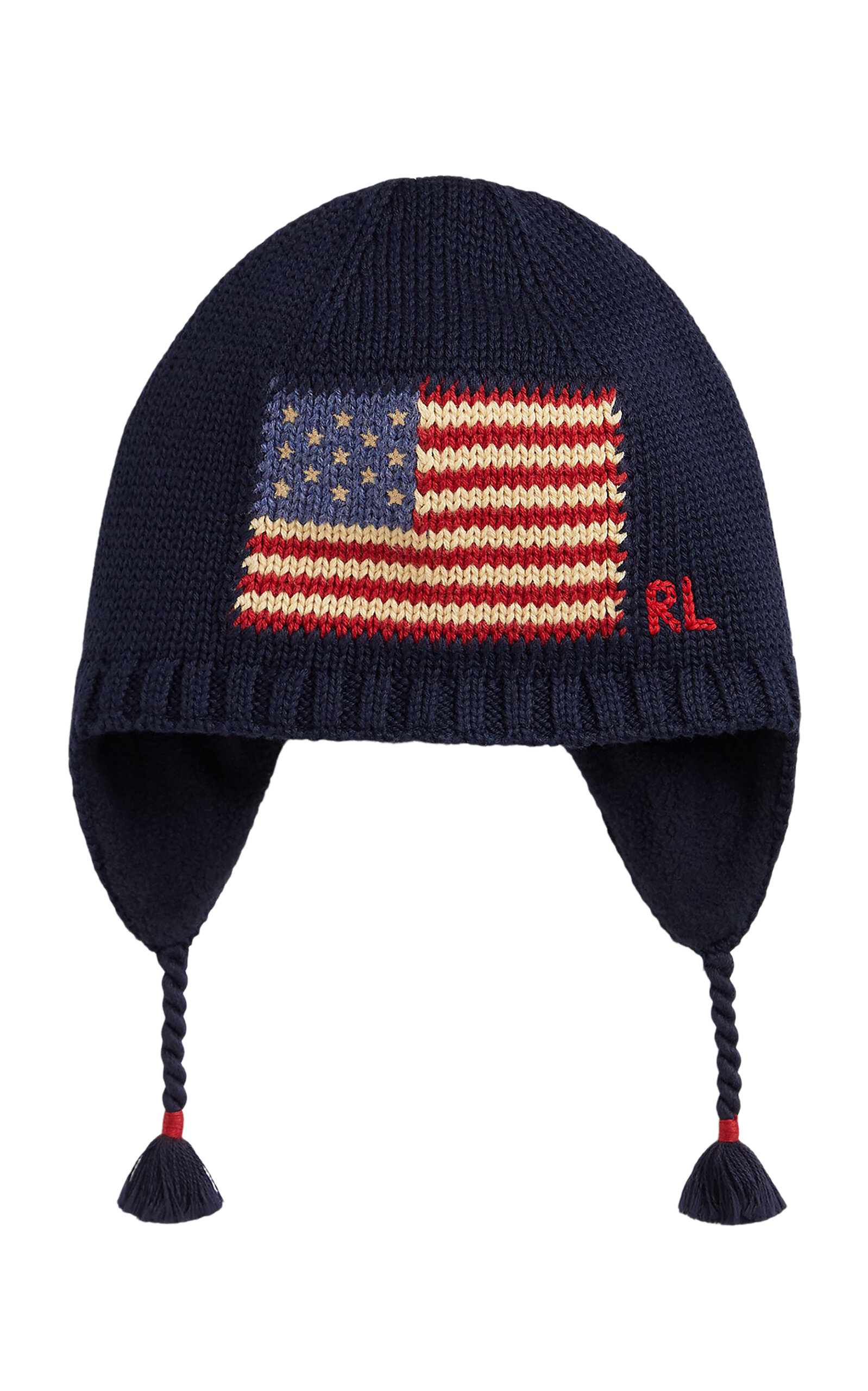 POLO RALPH LAUREN Baby Combed Cotton Flag Earflap Hat