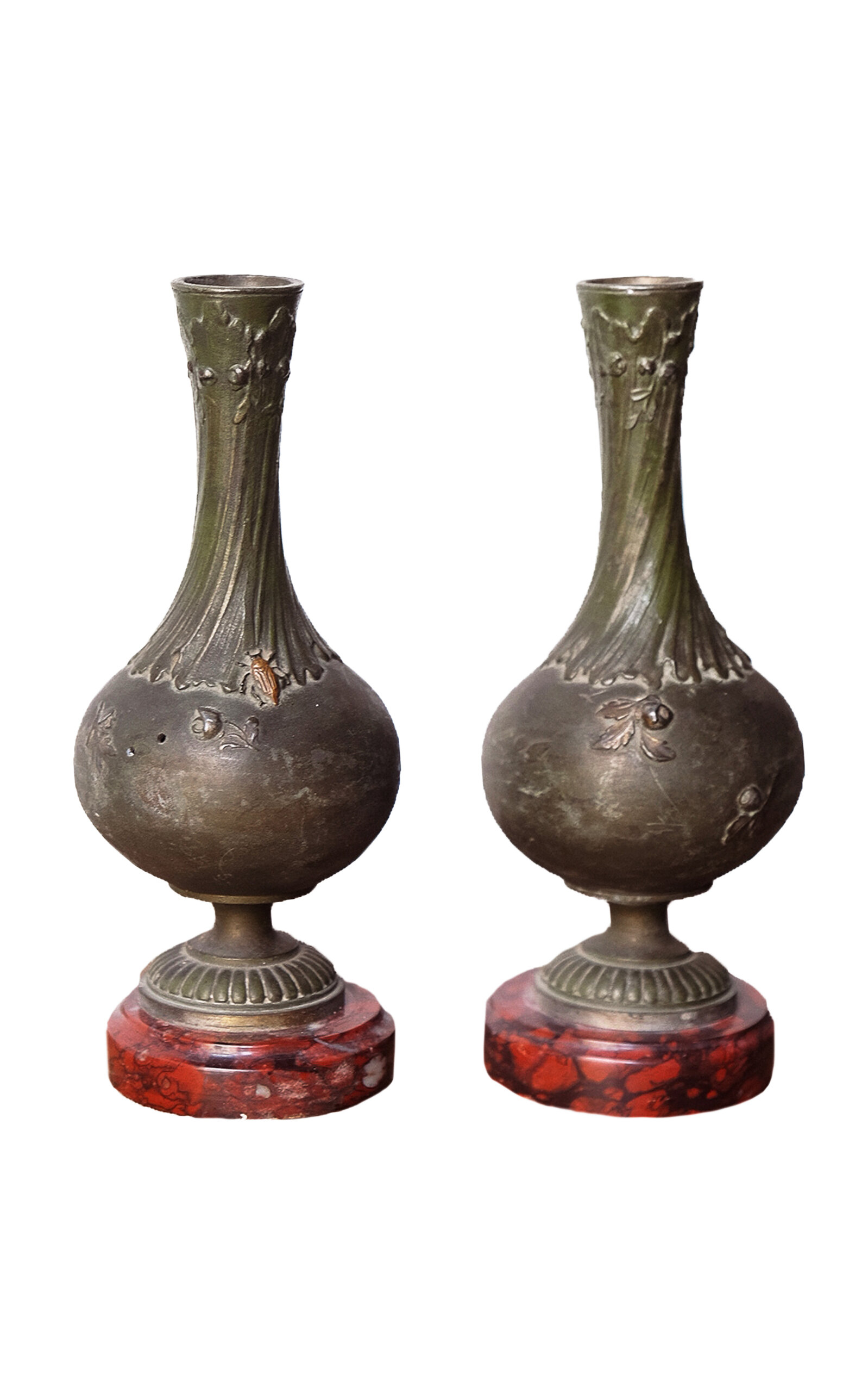 Galerie Was Pair Of Vases By Auguste Moreau - Multi