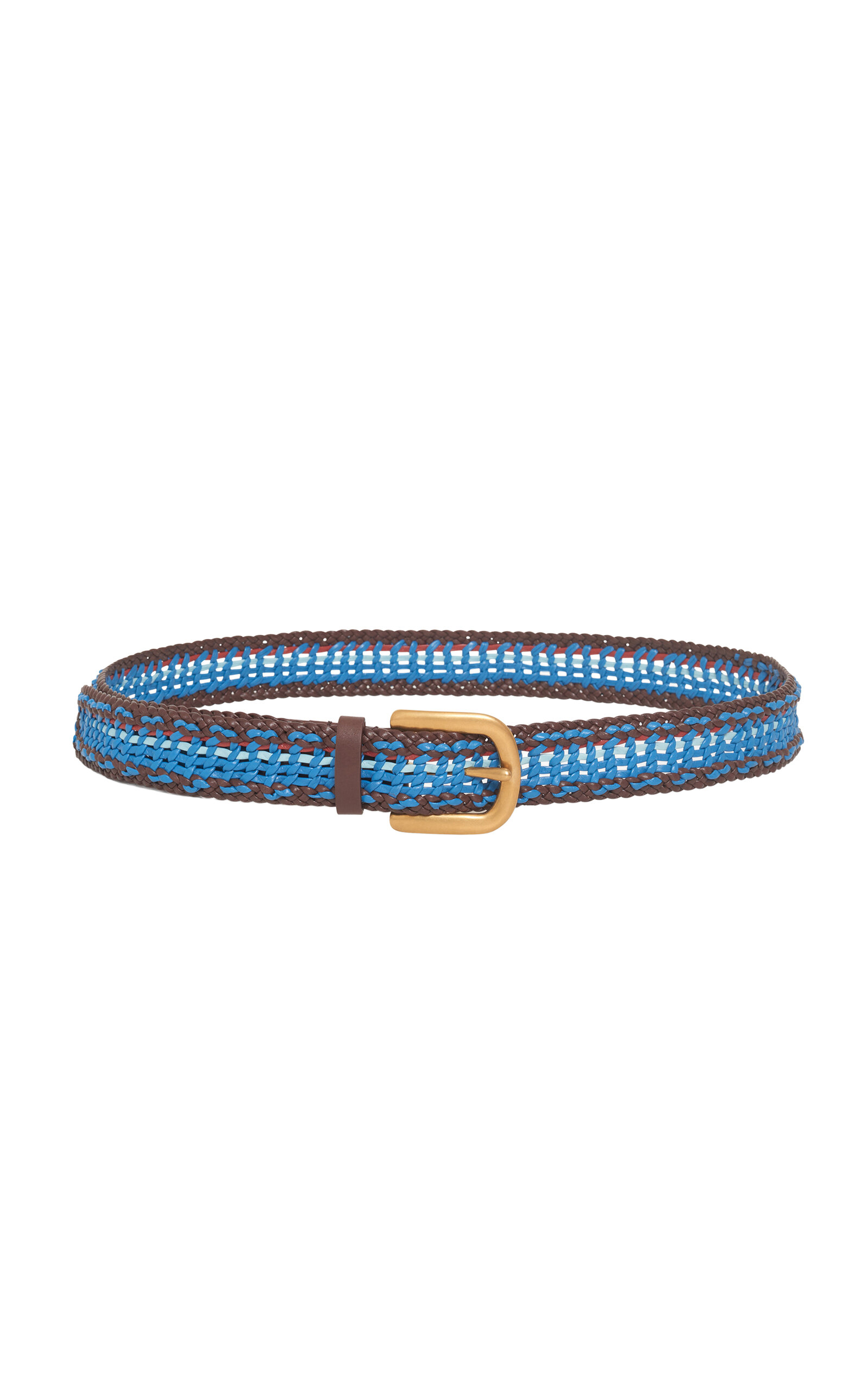 Gabriela Hearst Sam Woven Belt In Blue