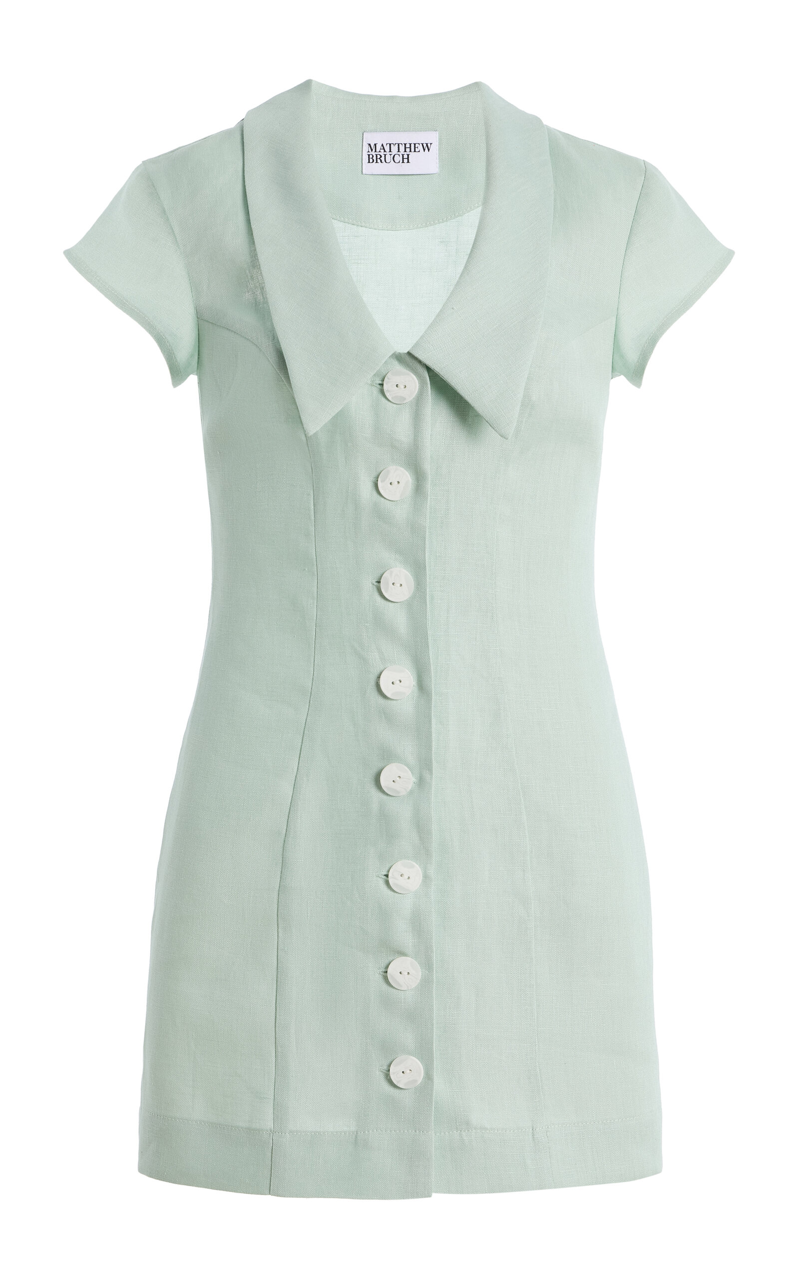 Matthew Bruch Collared Linen Mini Dress | Thumbnail 10 Matthew Bruch Collared Linen Mini Dress | Thumbnail 10