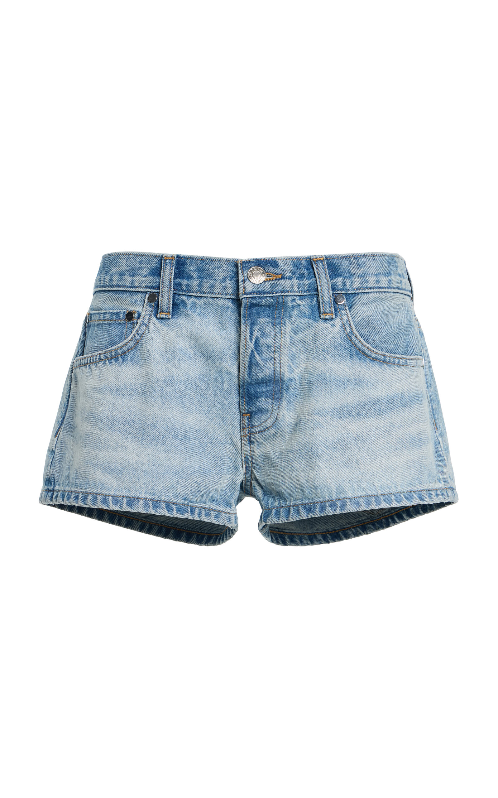 EB Denim Portman Low-Rise Cotton-Blend Mini Shorts - Moda Operandi