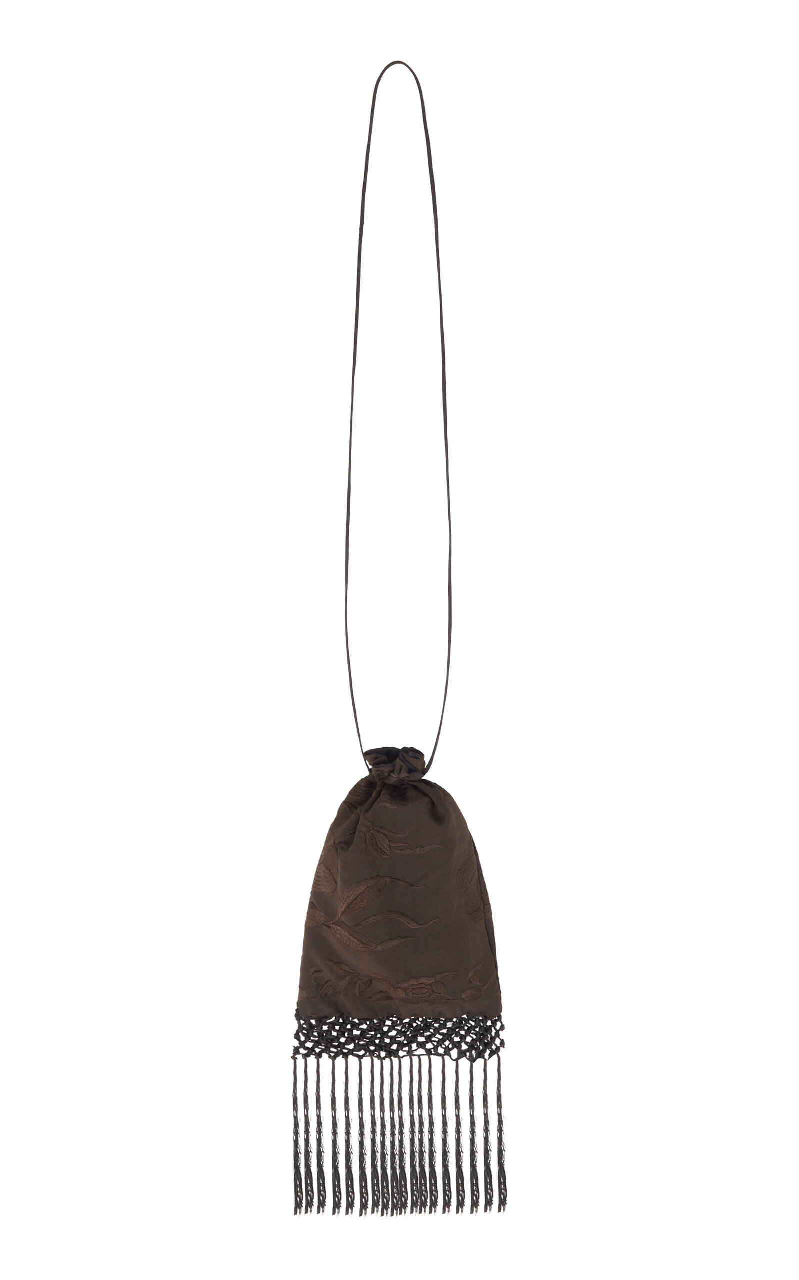 Conner Ives Medium Tassel-trimmed Piano Shawl Silk Bag In Multi