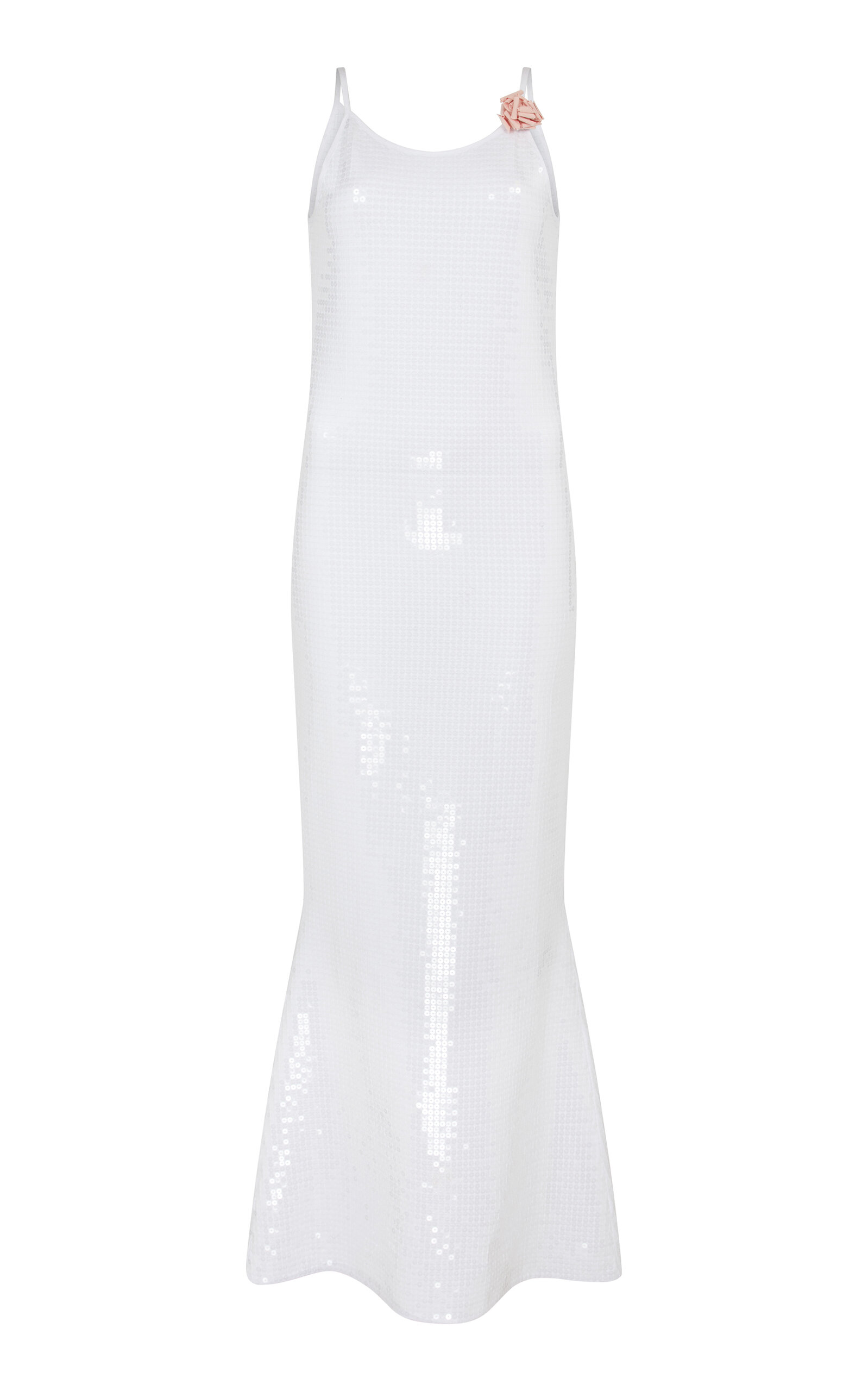 Conner Ives Recycled Sequin Cami Jersey Stretch-cotton Maxi Dress In Multi