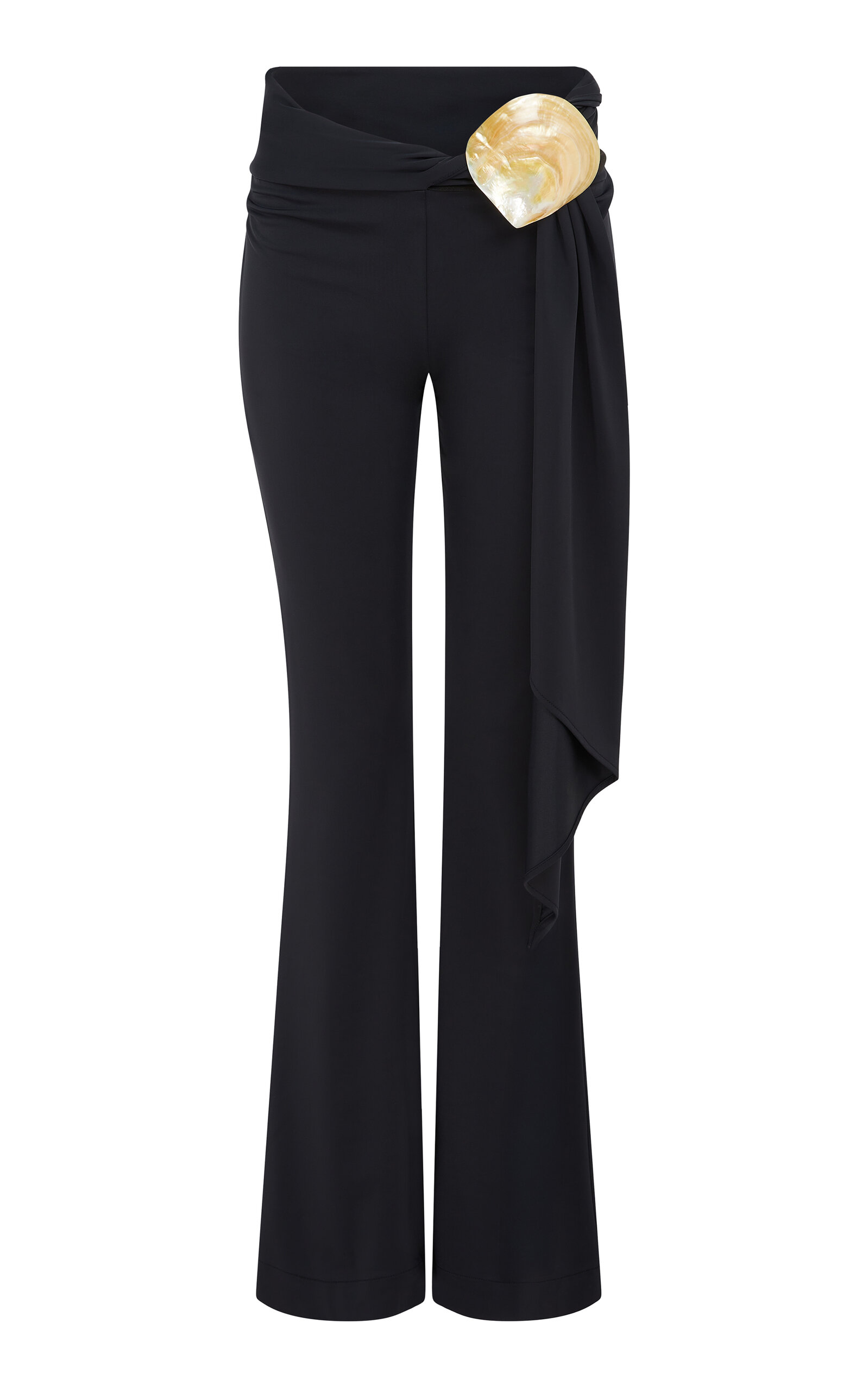 Conner Ives Shell Sash Trousers In Multi