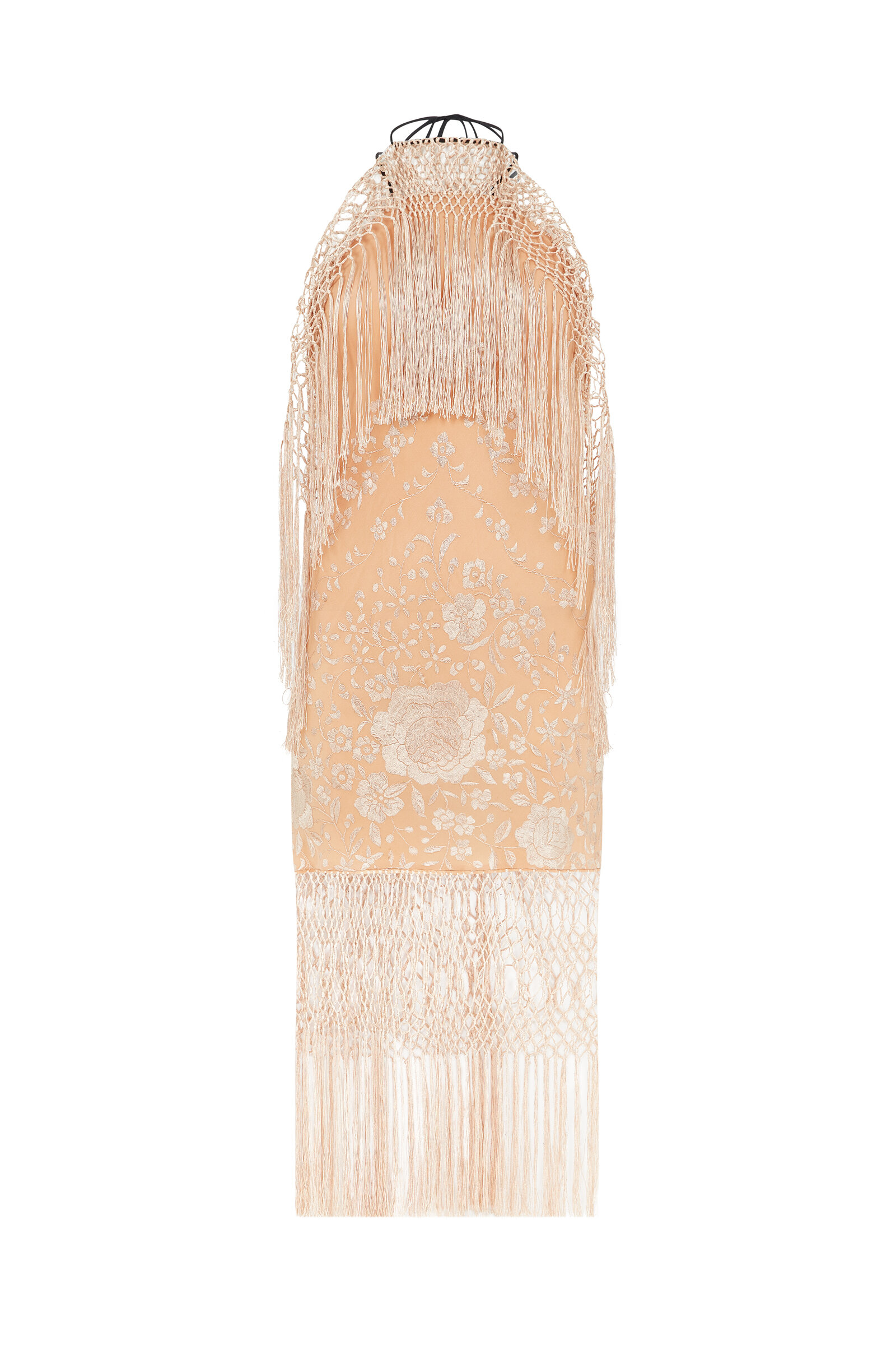 Conner Ives Lila Piano Shawl Dress In Neutral