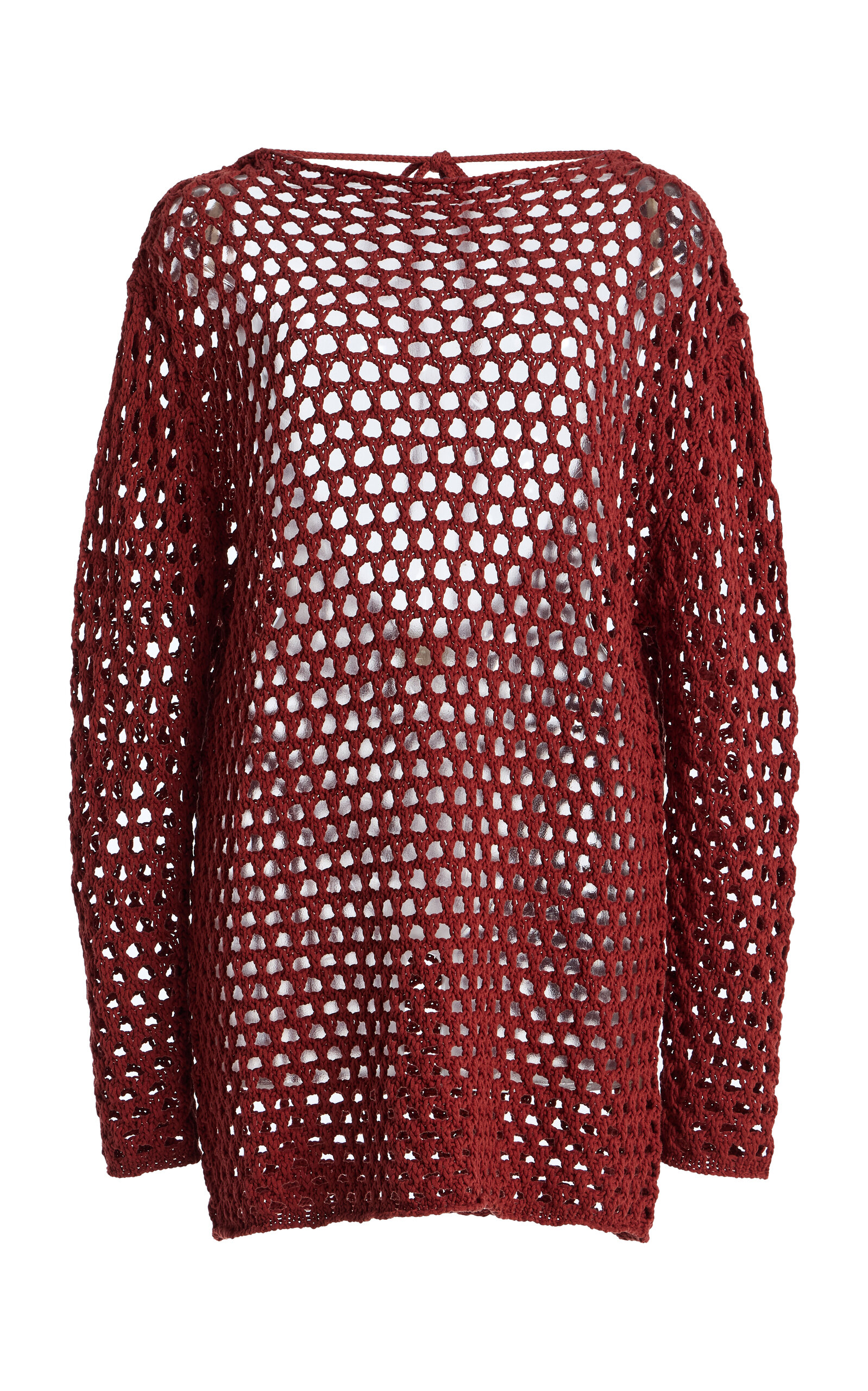 Zulu & Zephyr Crocheted Cotton-Linen Mini Tunic Dress