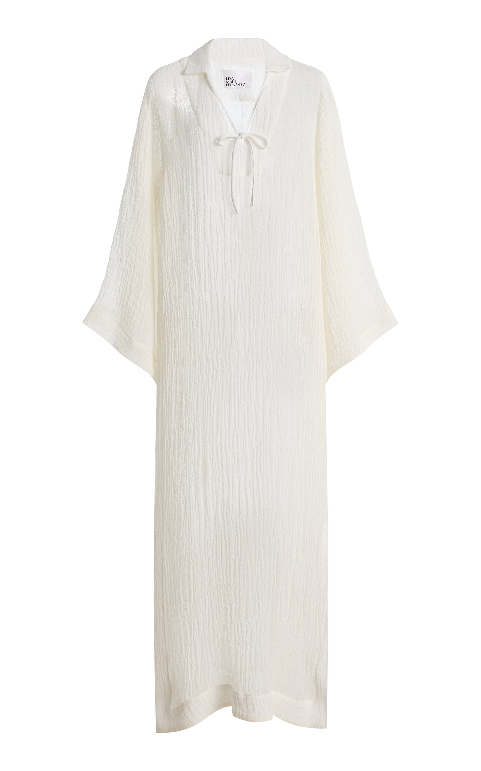 Lisa Marie Fernandez Linen-Blend Maxi Tunic Caftan