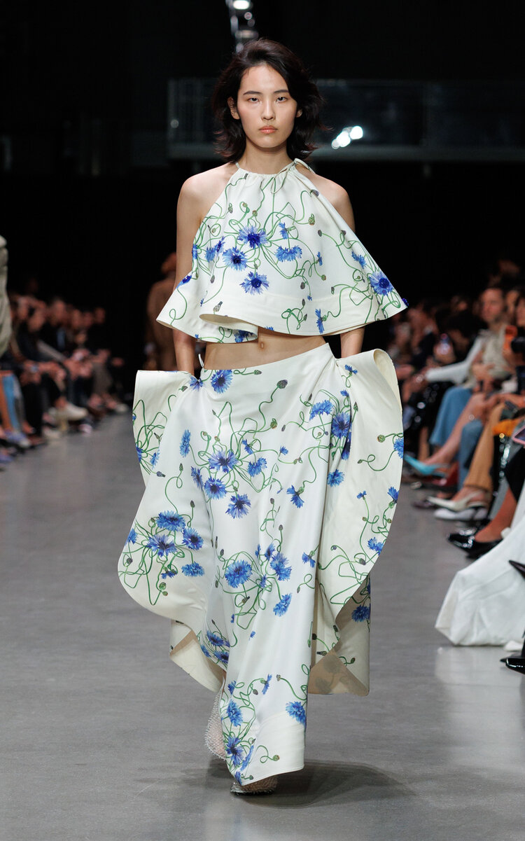 Stella Mccartney Floral Cotton Top In White